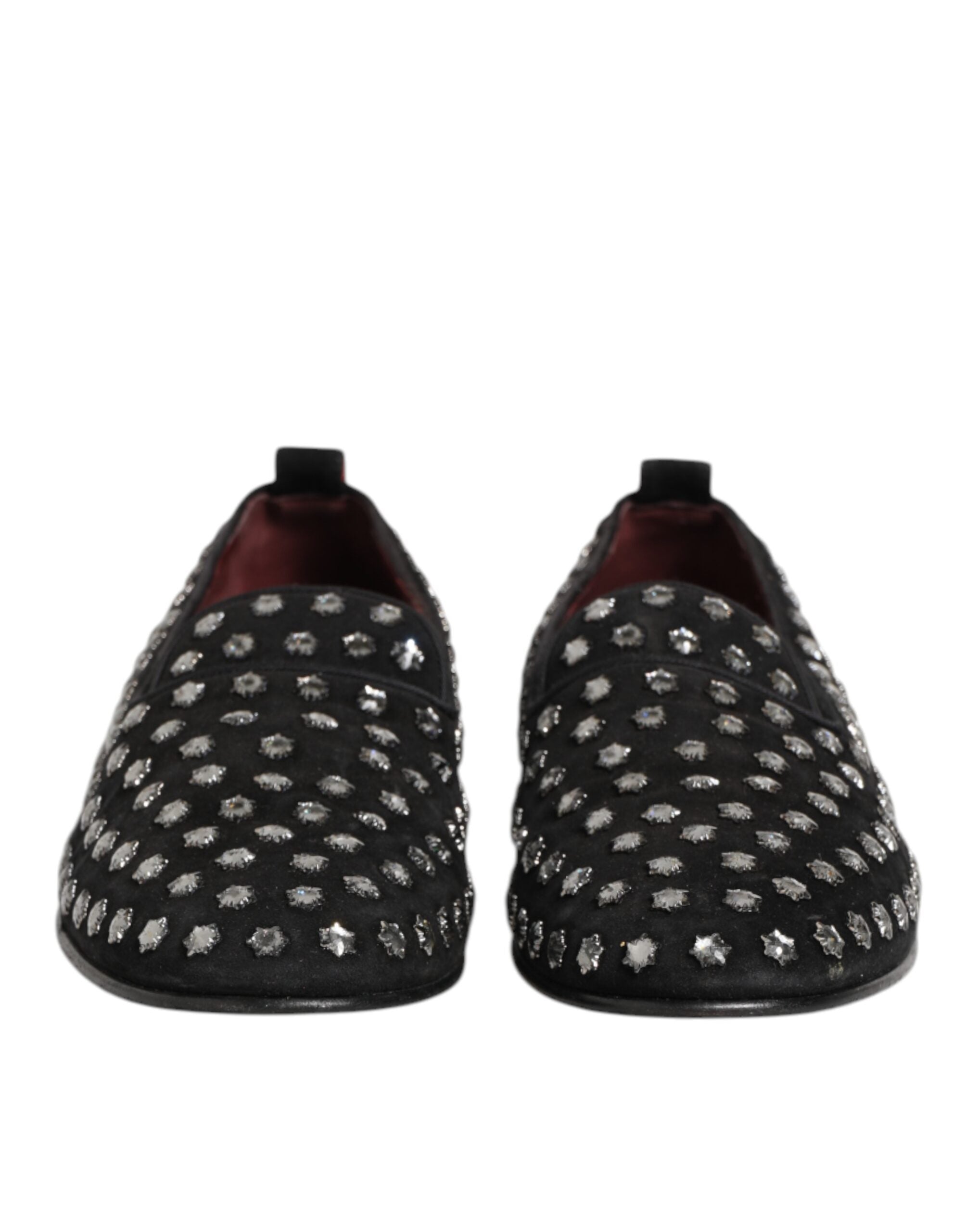 Dolce & Gabbana Black Crystal Embellished Loafers Dress Men's Shoes (Pre-Owned)