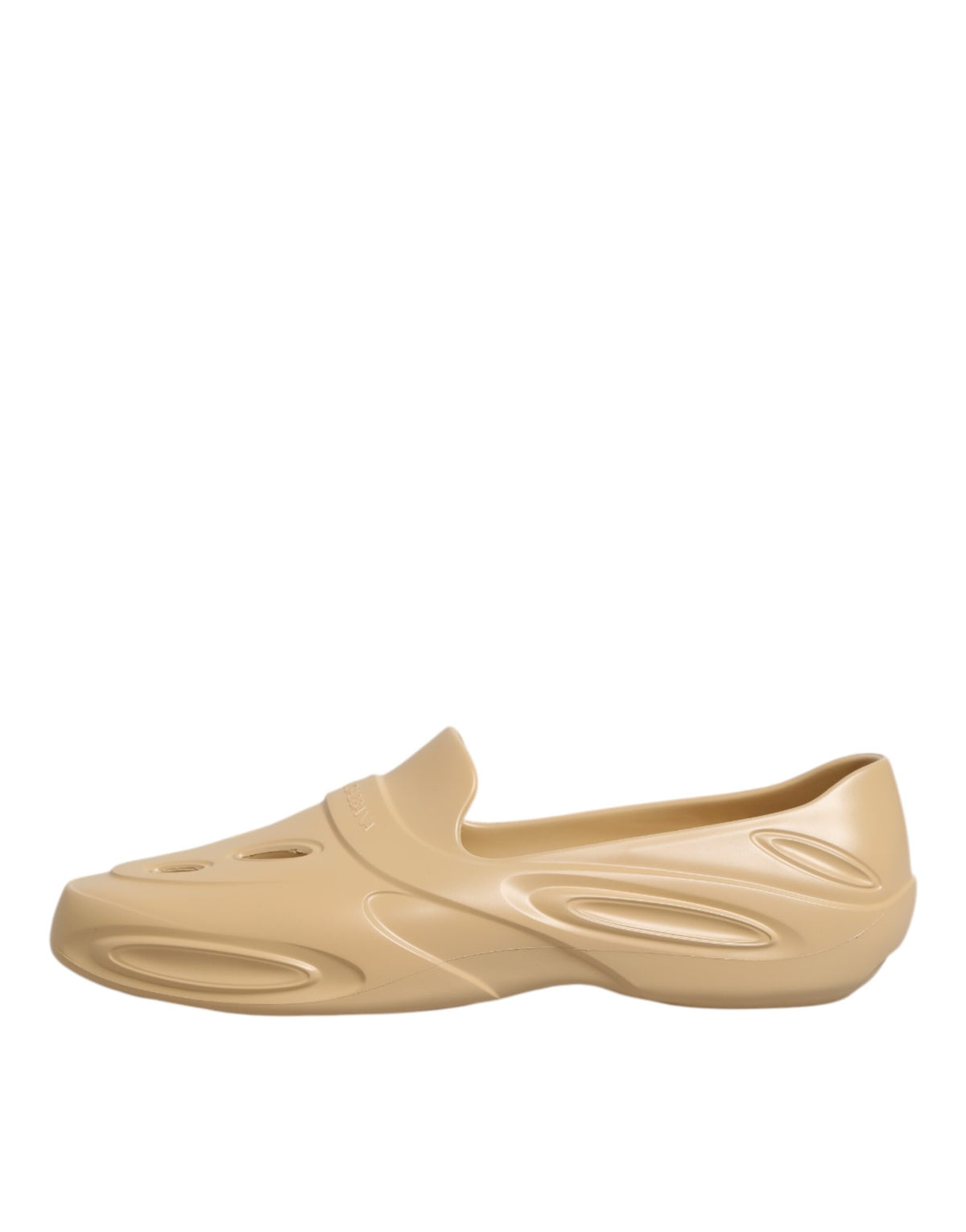 Dolce & Gabbana Beige Rubber Slides Low Top Sneakers Men's Shoes