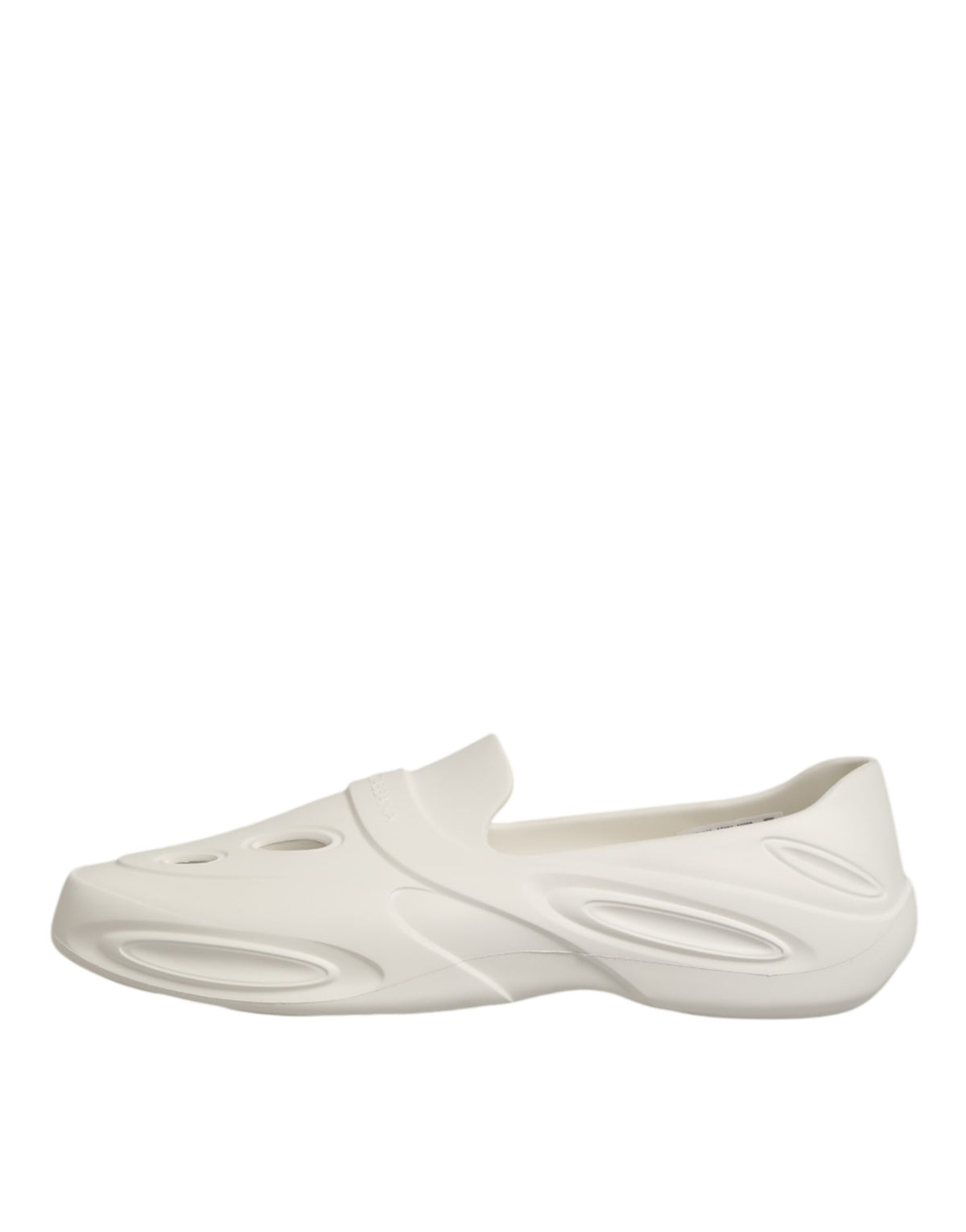 Dolce & Gabbana White Rubber Slides Low Top Sneakers Men's Shoes