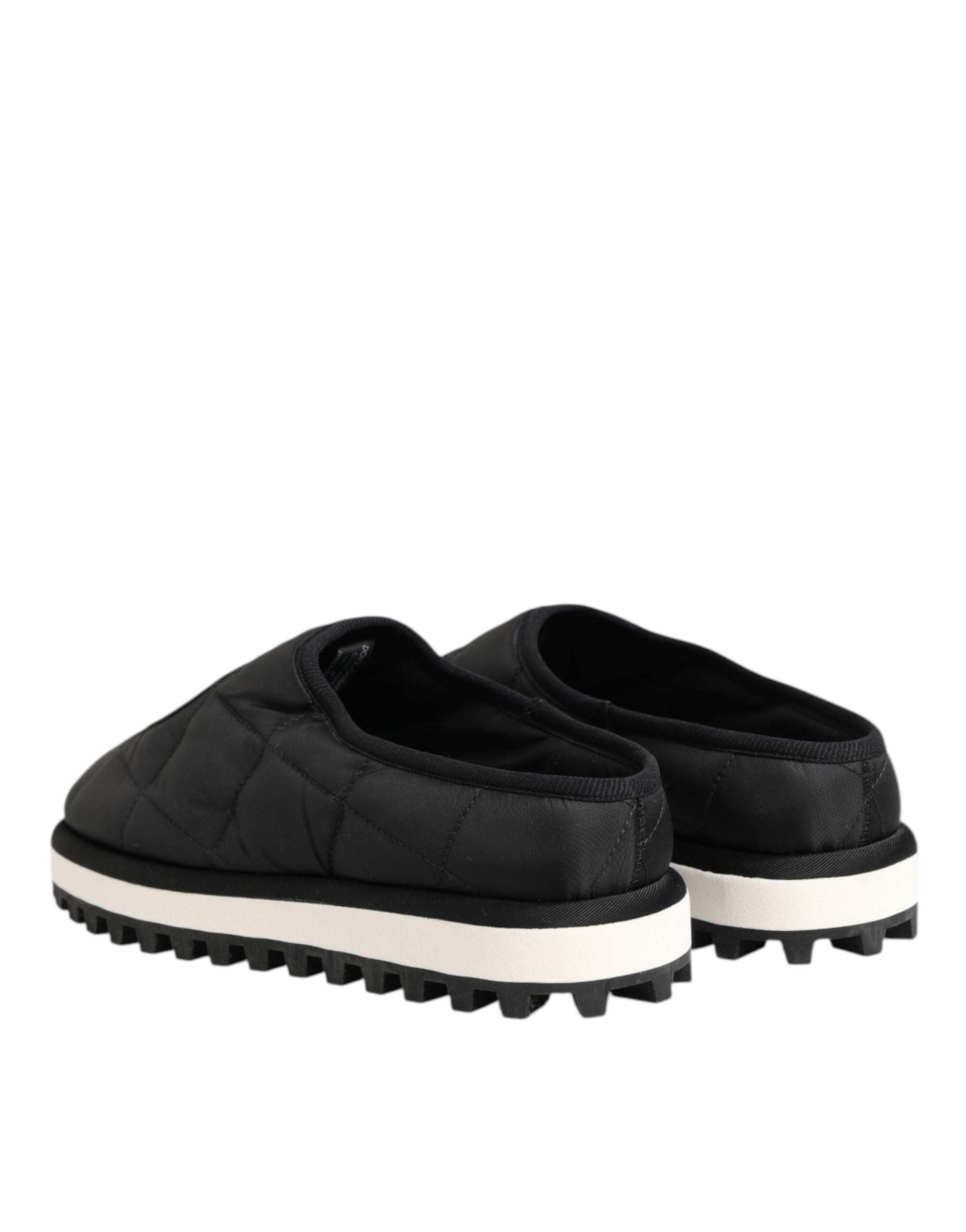 Dolce & Gabbana Black Nylon Low Top Slip On Sneaker Men's Shoes