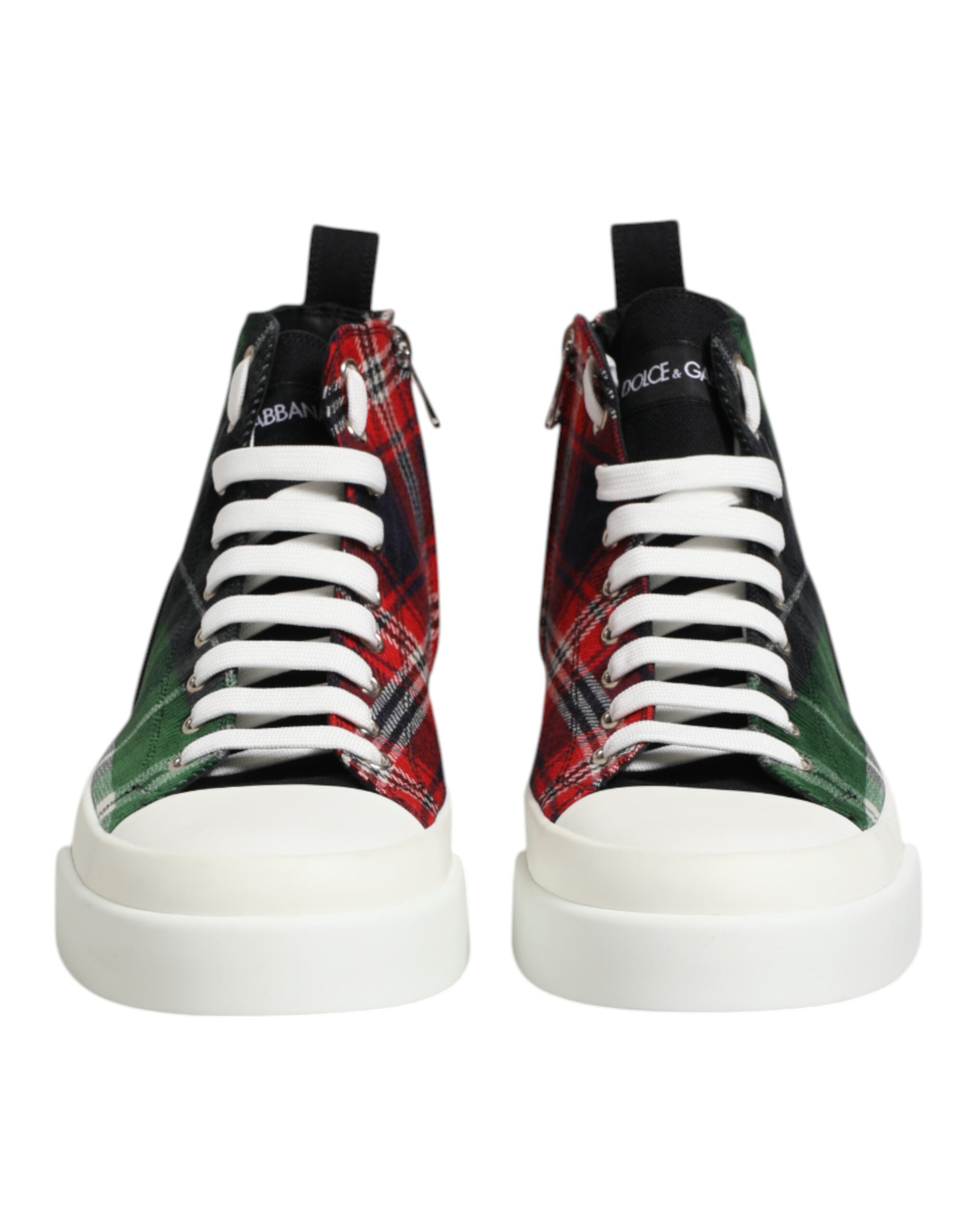 Dolce & Gabbana Multicolor Cotton High Top Men Sneakers Men's Shoes