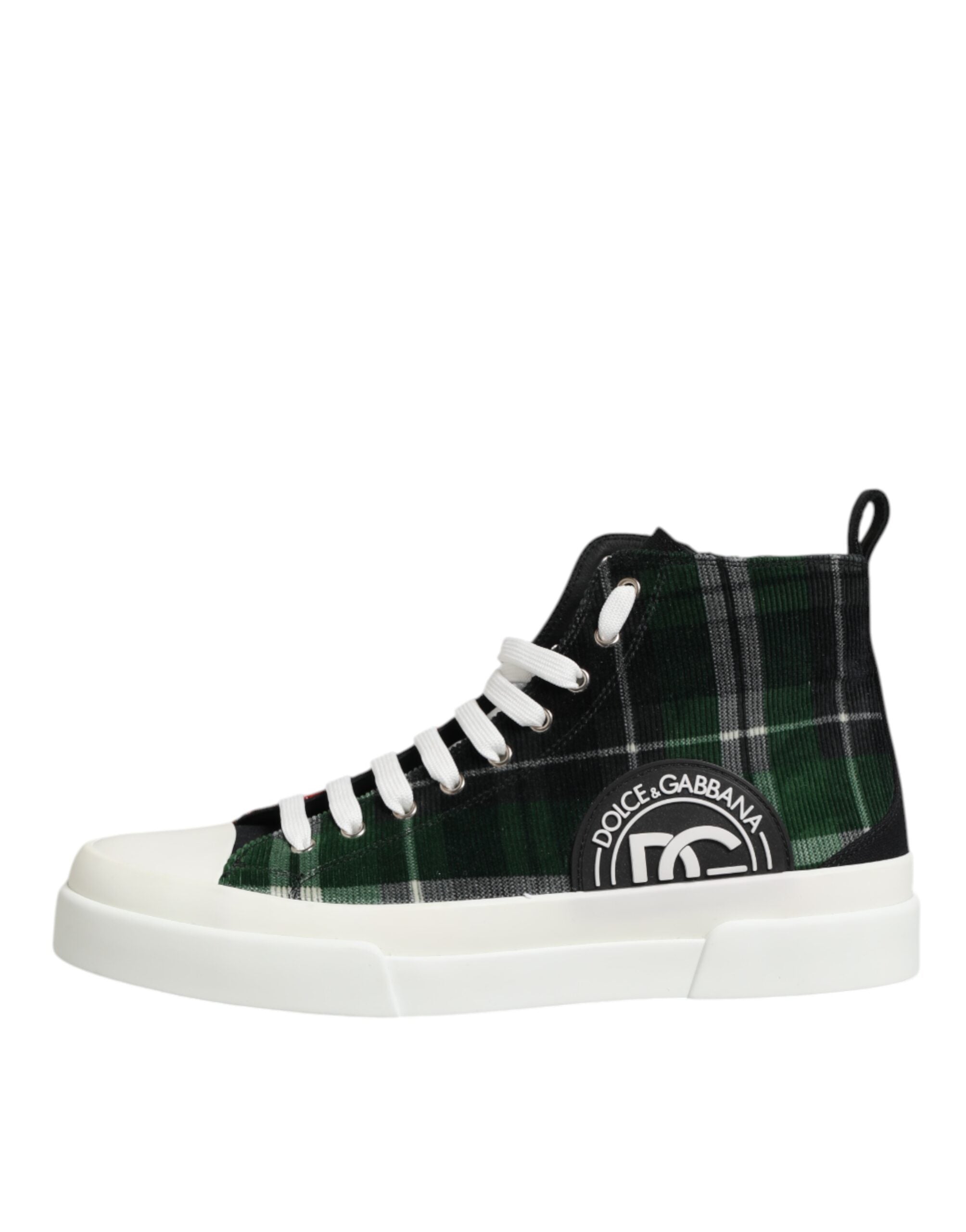 Dolce & Gabbana Multicolor Cotton High Top Men Sneakers Men's Shoes