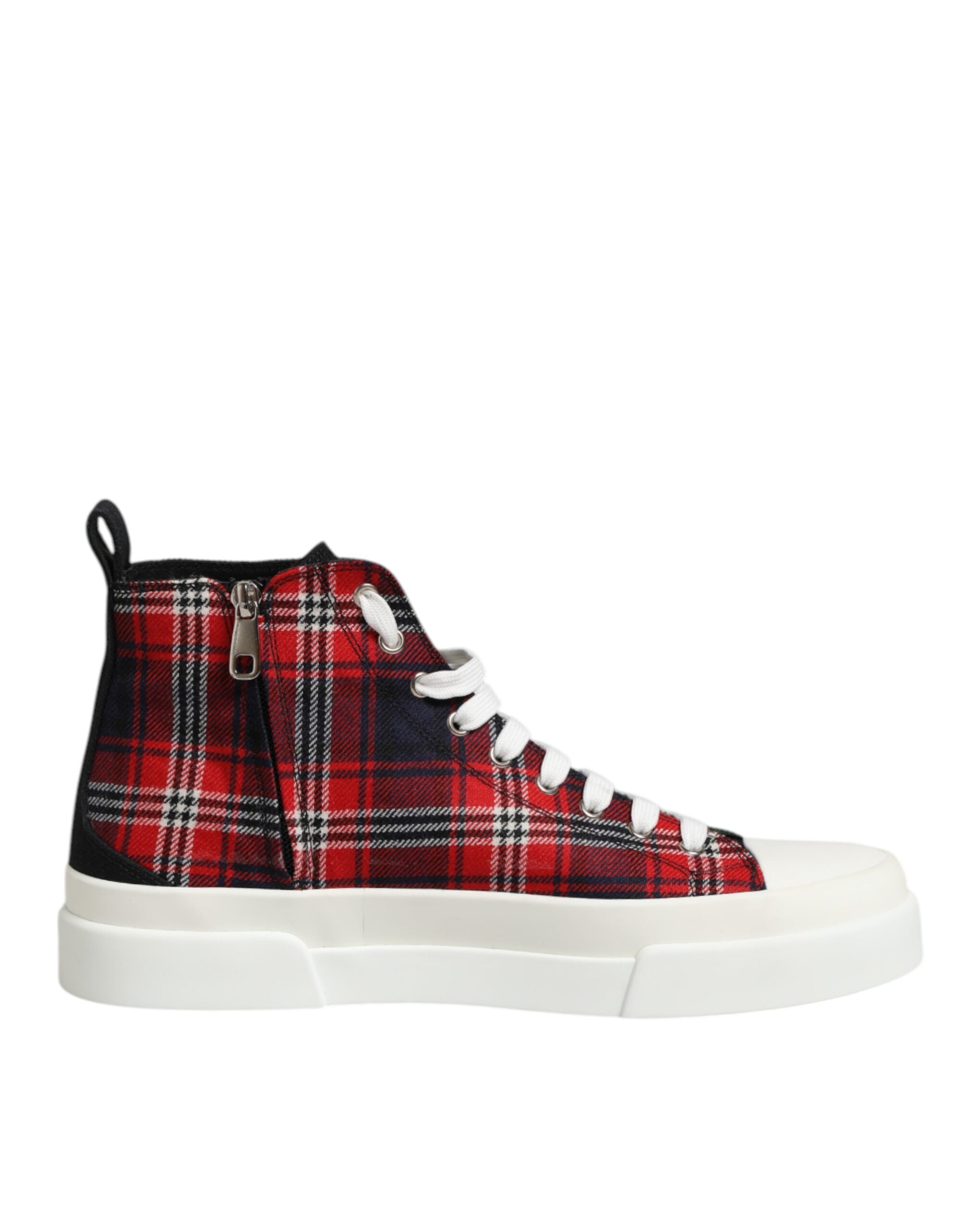 Dolce & Gabbana Multicolor Cotton High Top Men Sneakers Men's Shoes