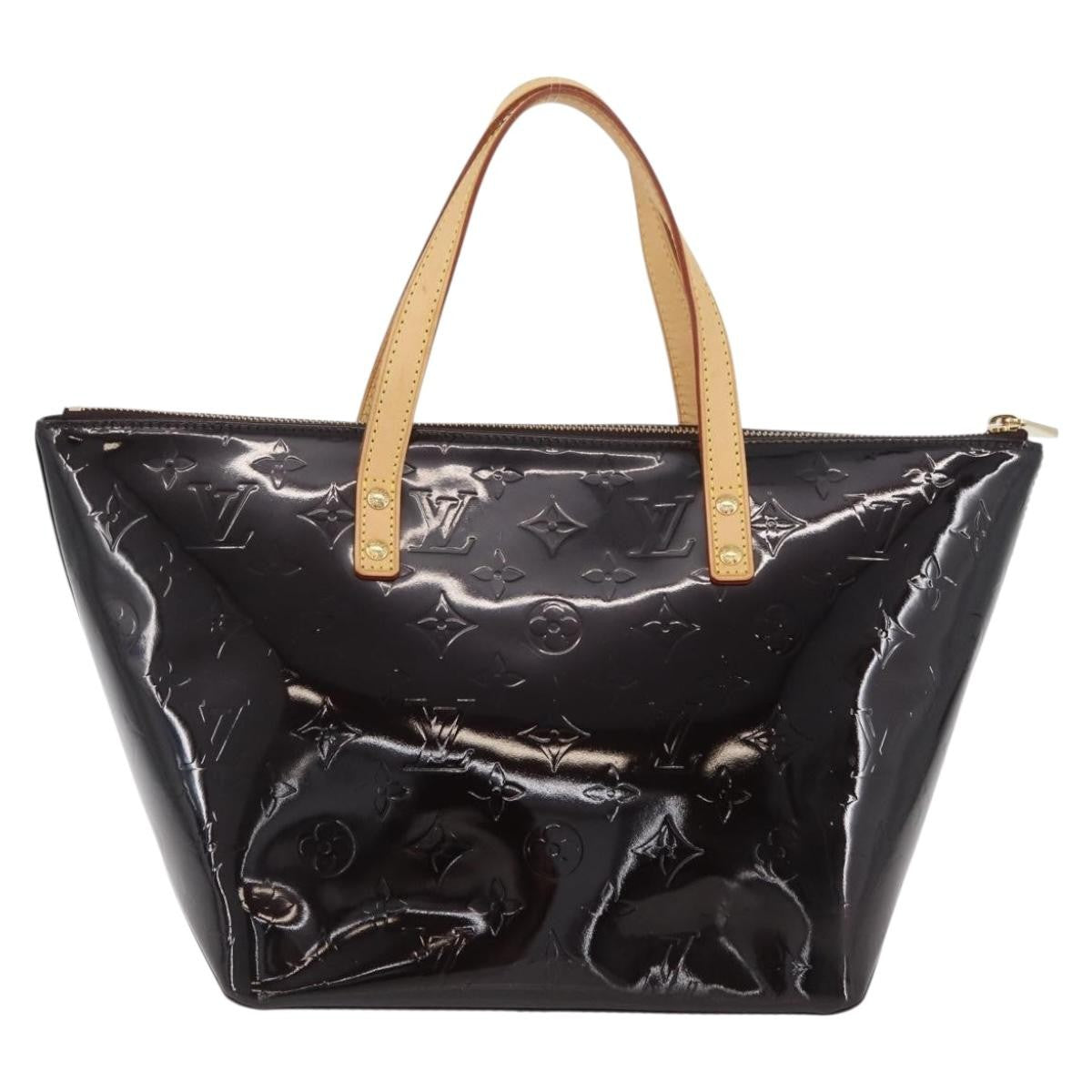 Louis Vuitton Bellevue Monogram Vernis Black Patent_Leather Tote Bag Bag (Pre-Owned)