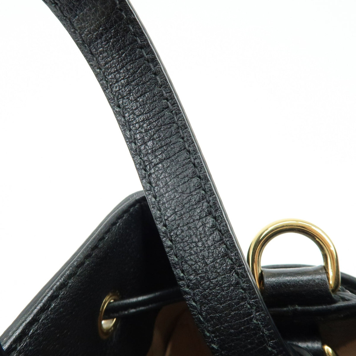 Gucci Ophidia Bucket Leather Black Leather Handbag (Pre-Owned)