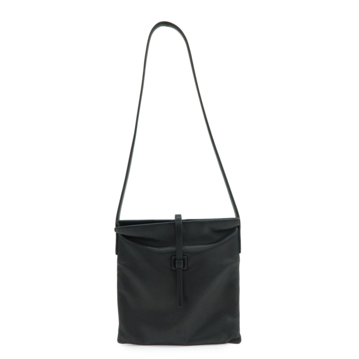Loewe Vintage Anagram Leather Black Leather Handbag (Pre-Owned)