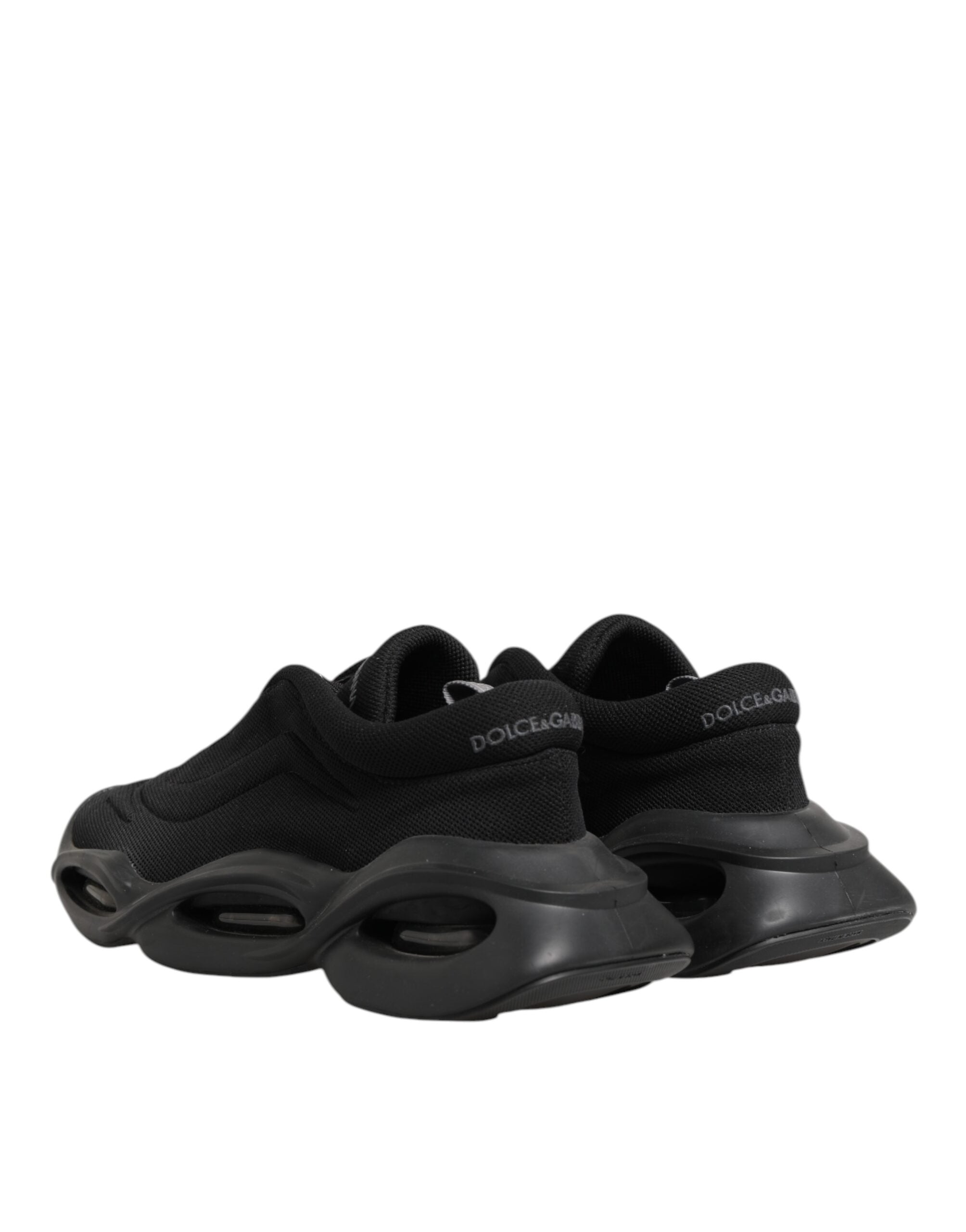 Dolce & Gabbana Black Lace Up Wave Low Top Men Sneaker Men's Shoes
