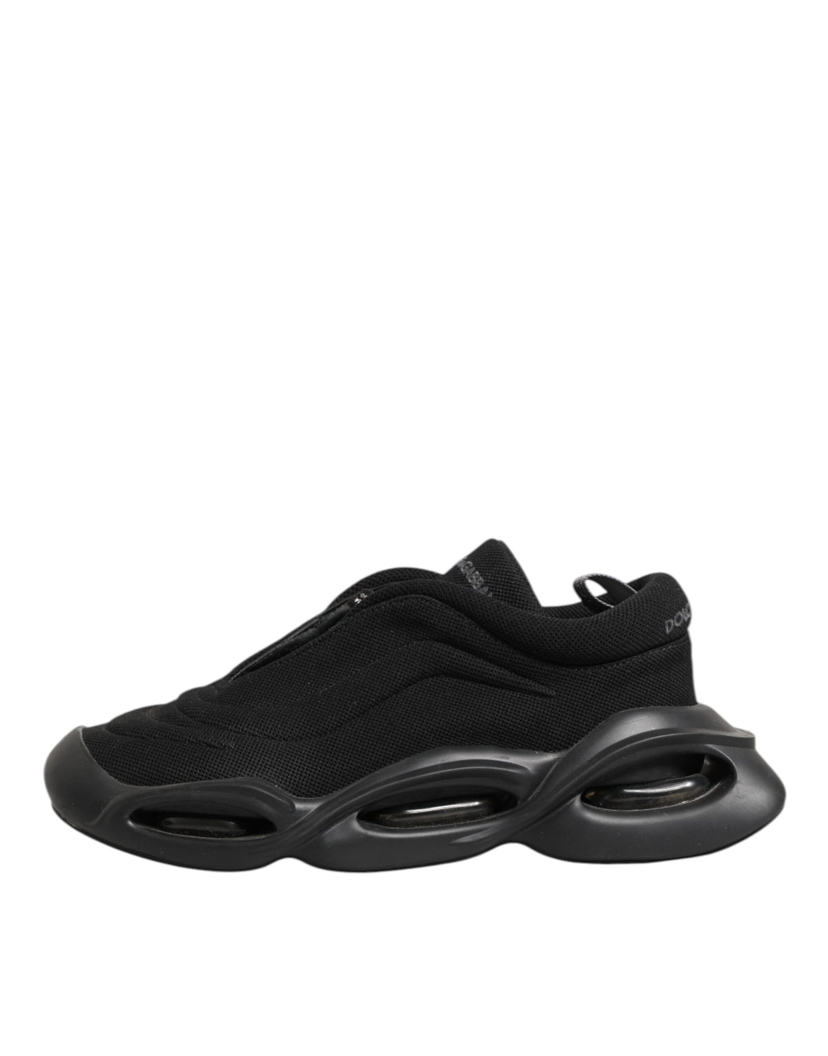 Dolce & Gabbana Black Lace Up Wave Low Top Men Sneaker Men's Shoes