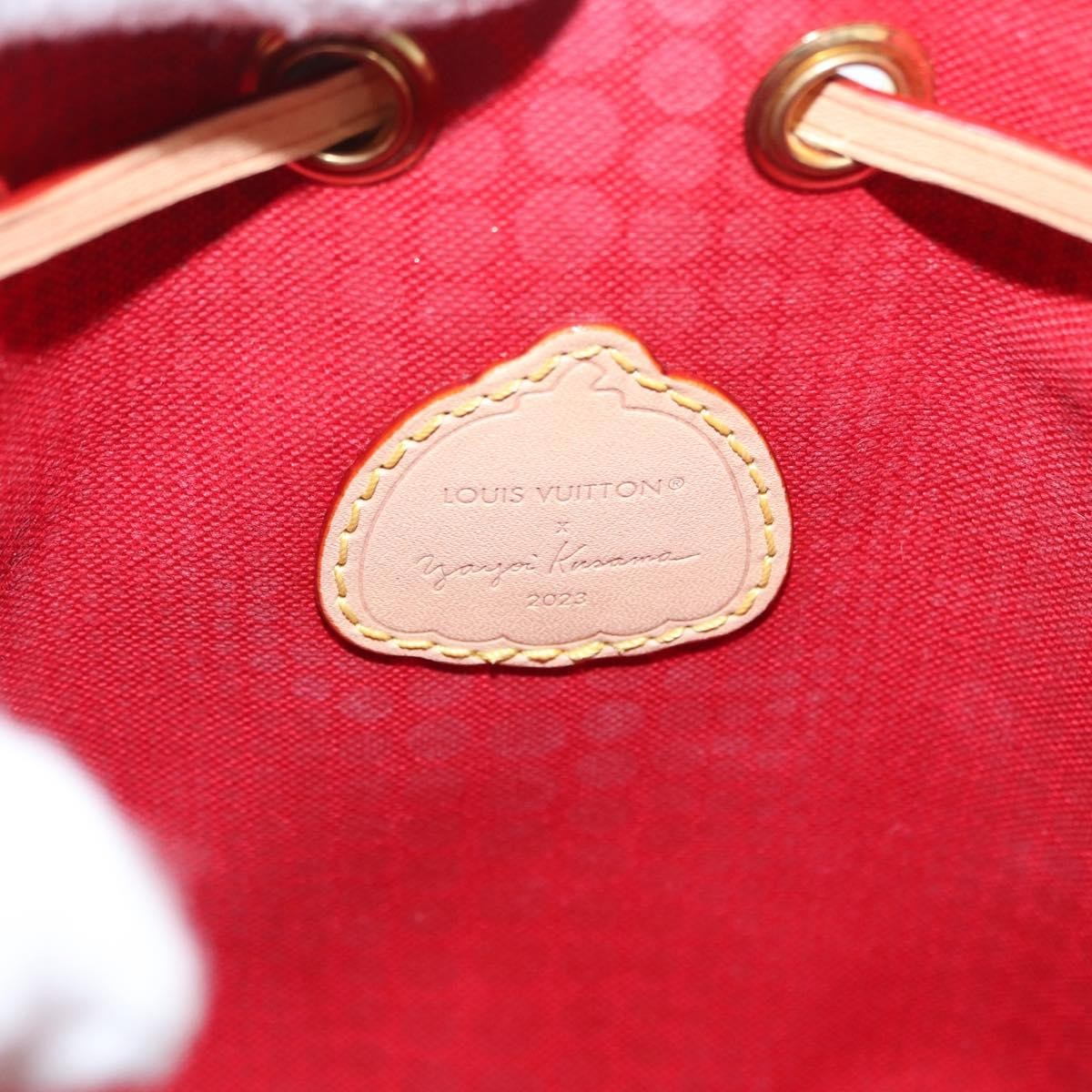 Louis Vuitton Noe Yayoi Kusama Painted Dots Monogram Canvas Brown Canvas Handbag (Pre-Owned)