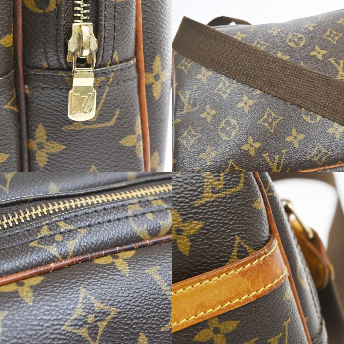 Louis Vuitton Reporter Monogram Canvas Brown Canvas Shoulder Bag Bag (Pre-Owned)