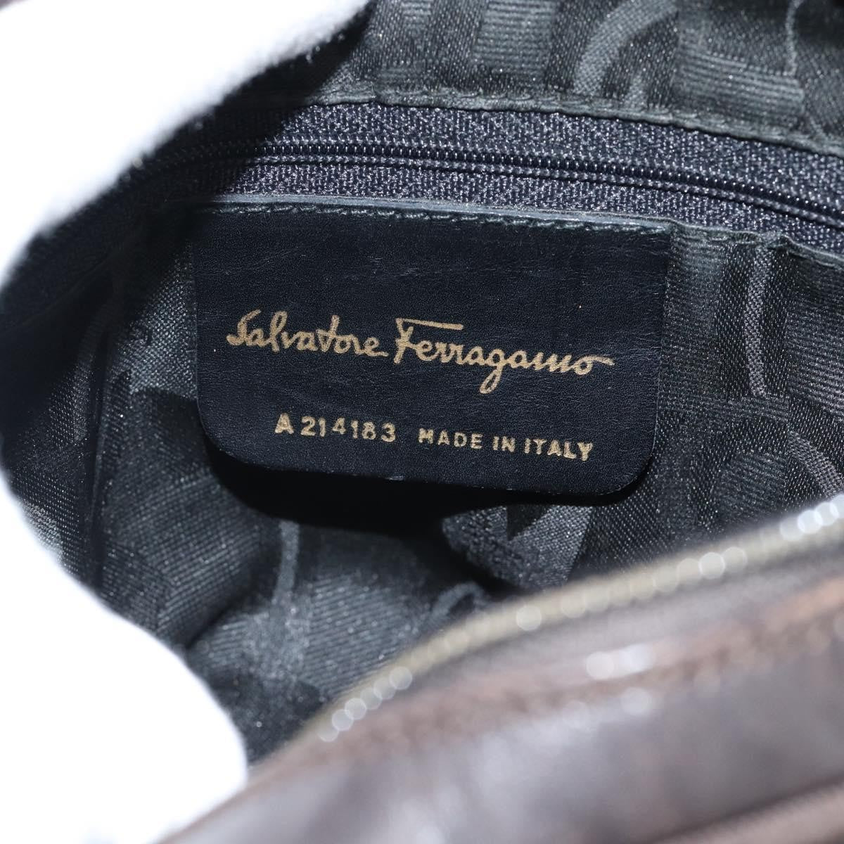 Salvatore Ferragamo Vala Leather Brown Leather Shoulder Bag Bag (Pre-Owned)
