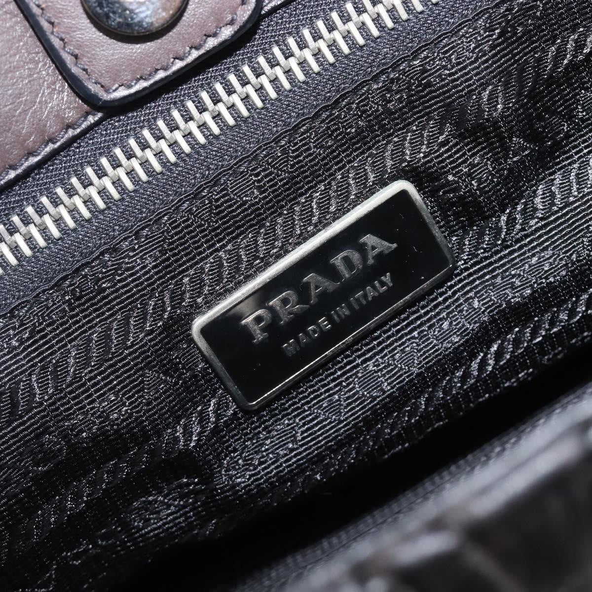 Prada Flap Chevron Nappa Black Leather Shoulder Bag Bag (Pre-Owned)