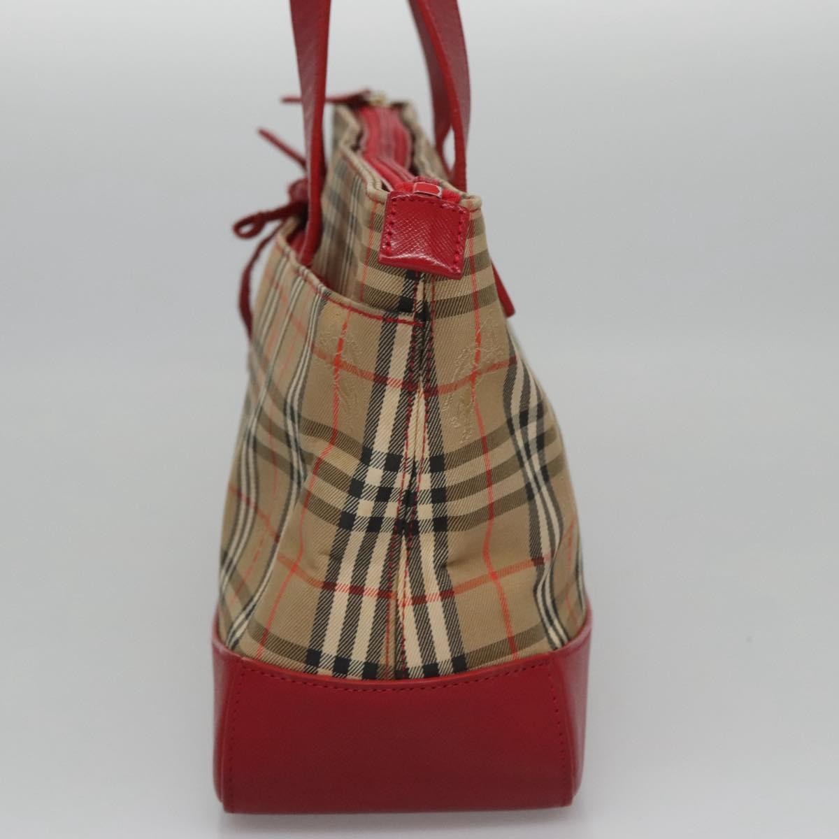 Burberry Nova Check Nova Check Canvas And Leather Beige Canvas Handbag (Pre-Owned)