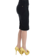 Cavalli Elegant Black Pencil Skirt for Sophisticated Women's Style