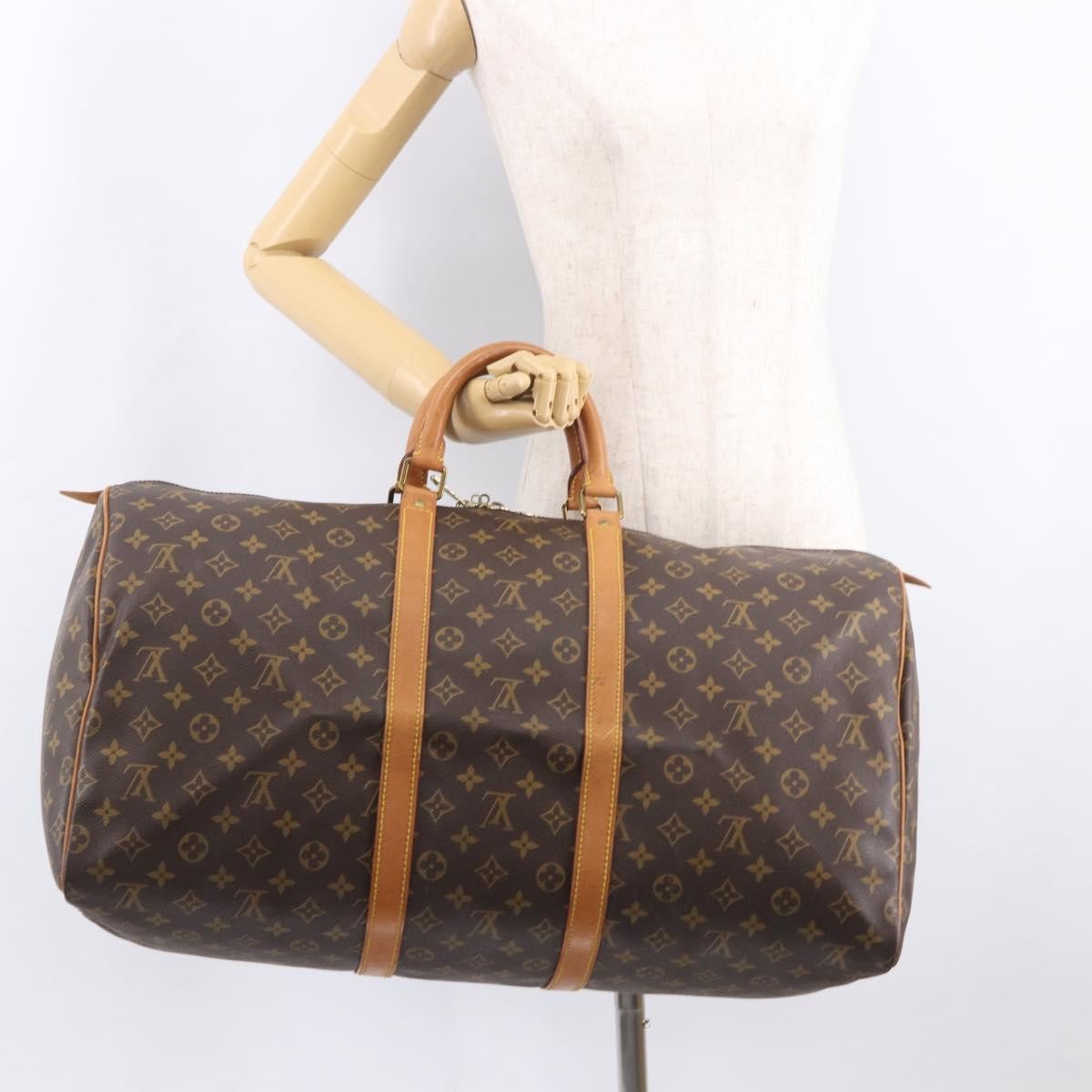 Louis Vuitton Keepall Monogram Canvas Brown Canvas Travel Bag Bag (Pre-Owned)