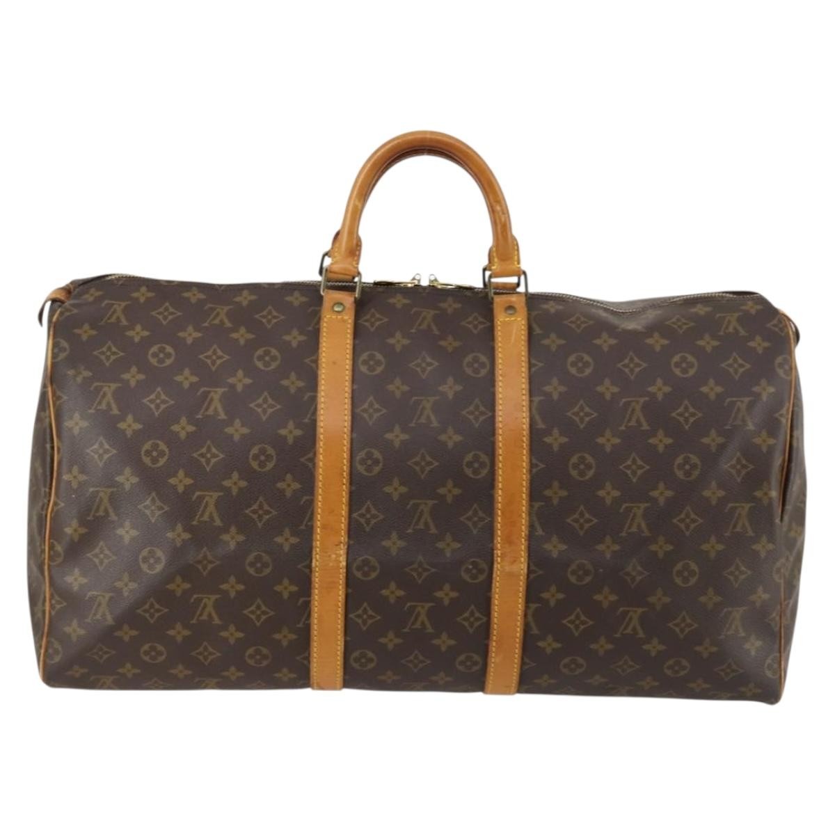 Louis Vuitton Keepall Monogram Canvas Brown Canvas Travel Bag Bag (Pre-Owned)