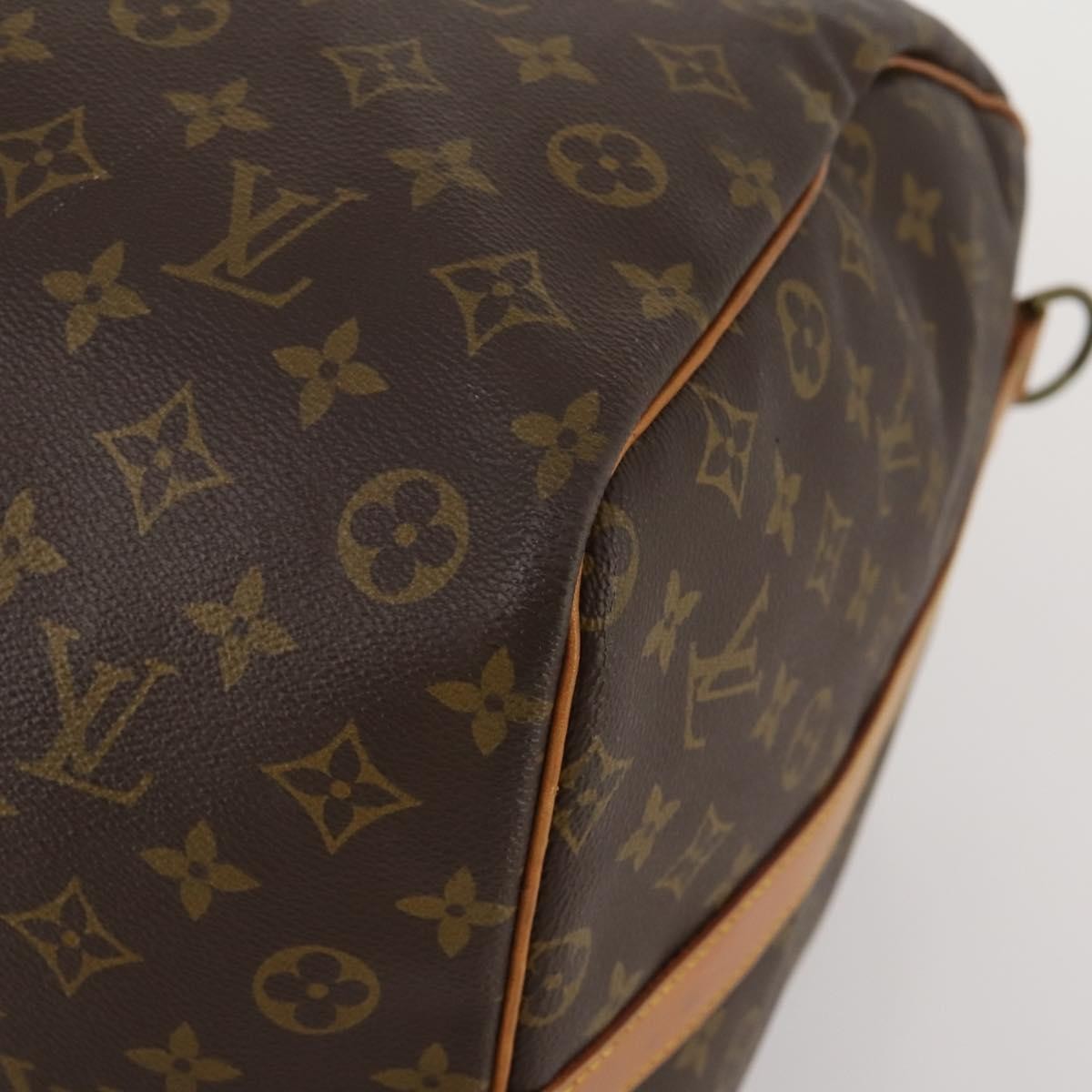 Louis Vuitton Keepall Bandoulière Monogram Brown Canvas Travel Bag Bag (Pre-Owned)