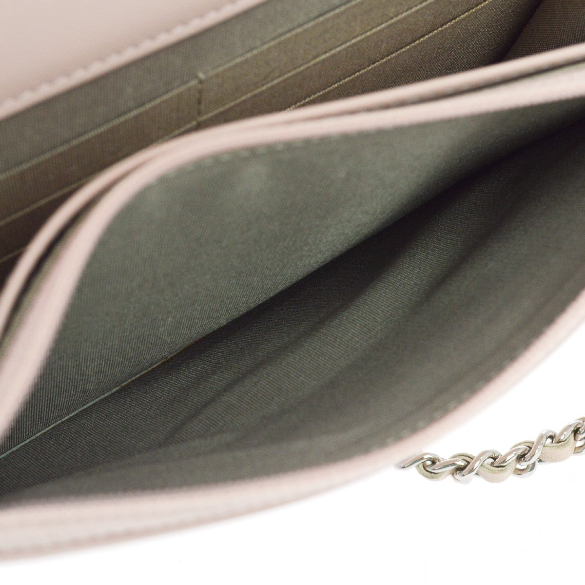 Chanel Wallet On Chain Leather Neutral Leather Wallets Accessory (Pre-Owned)