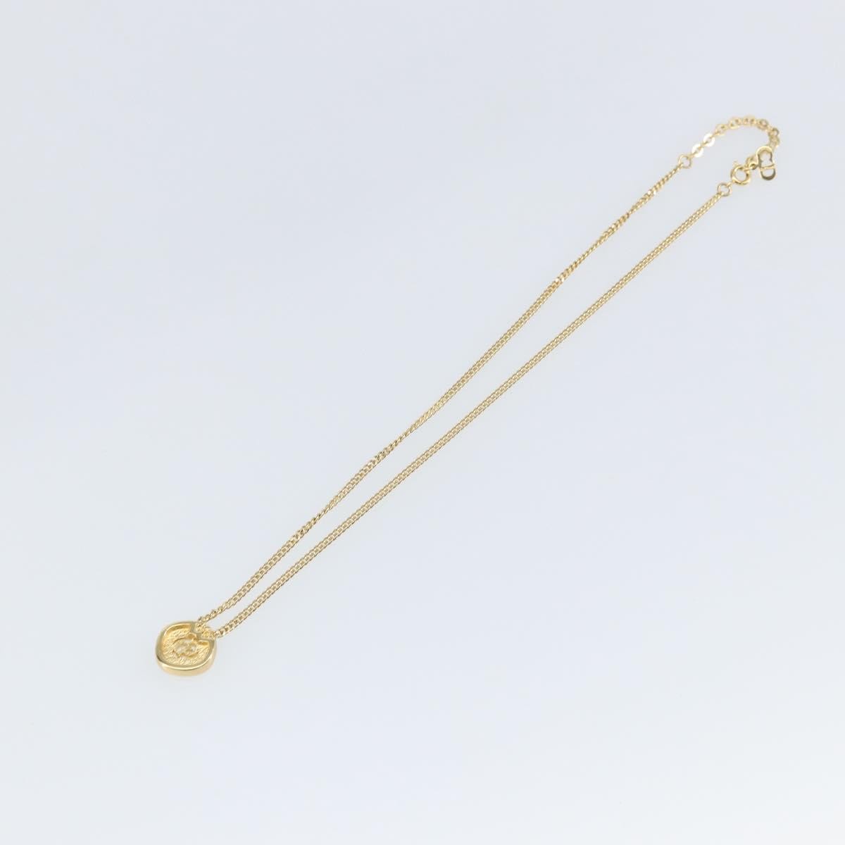 Christian Dior Cd Pendant Metal And Crystals Gold Metal Jewelry (Pre-Owned)