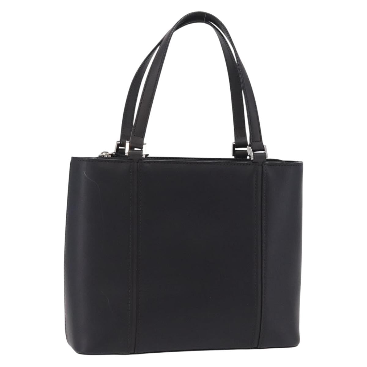 Burberry Vintage Leather Black Leather Handbag (Pre-Owned)