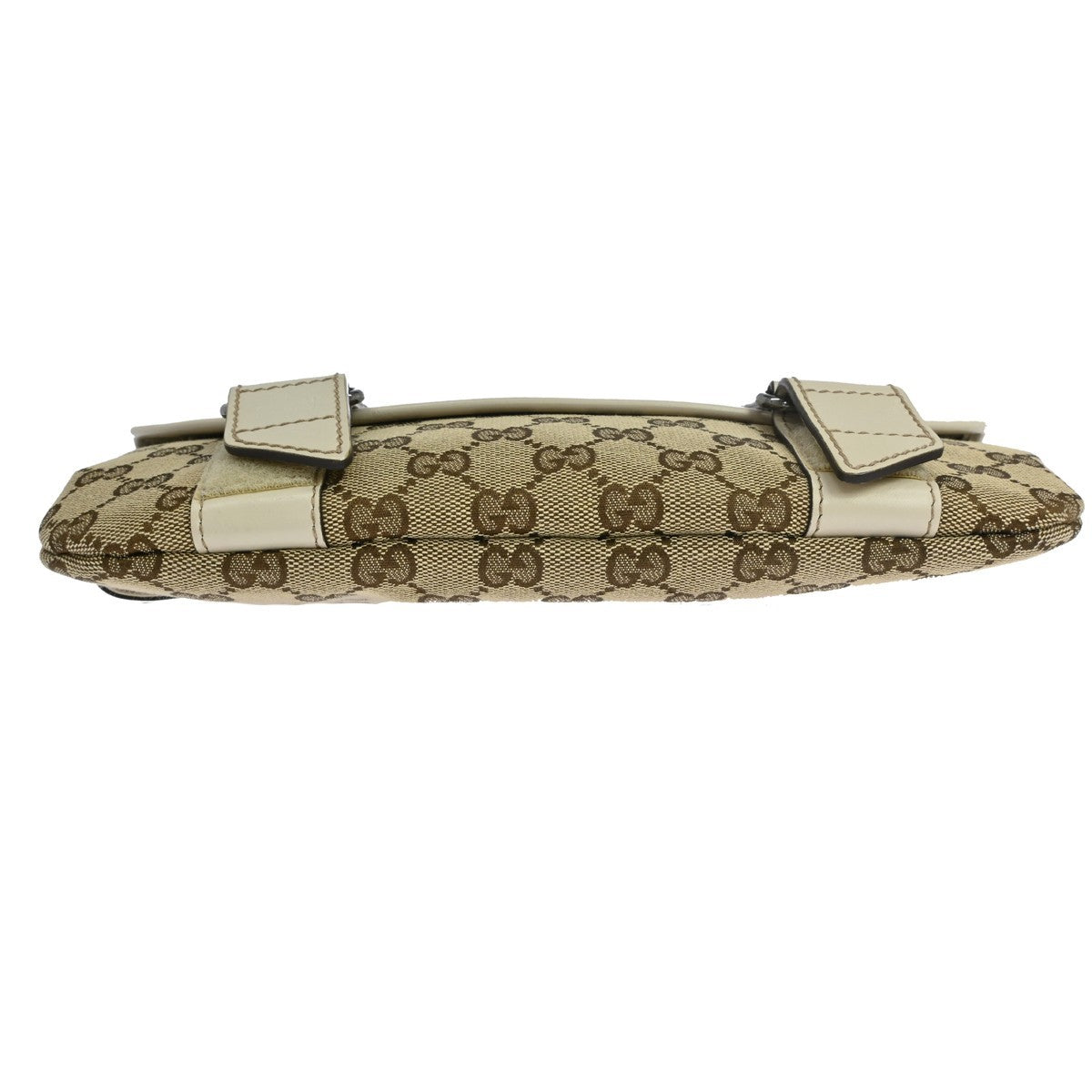 Gucci Waist Belt Bag (Outlet) Gg Canvas And Leather Beige Canvas Crossbody Bag Bag (Pre-Owned)