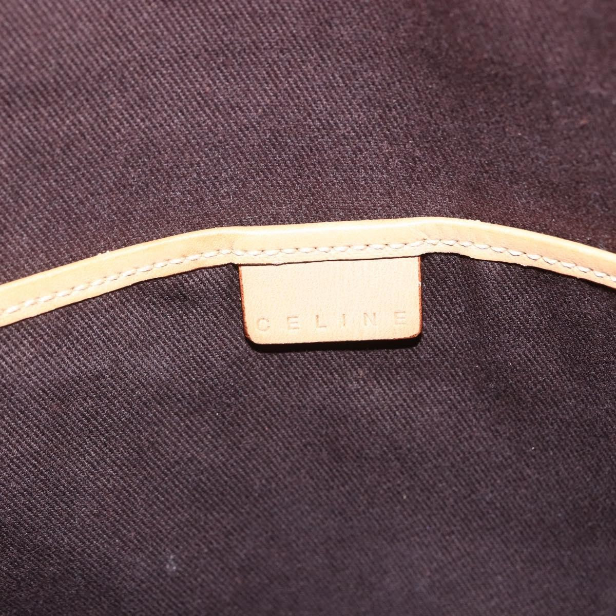Celine Vintage Macadam Canvas And Leather Brown Canvas Tote Bag Bag (Pre-Owned)