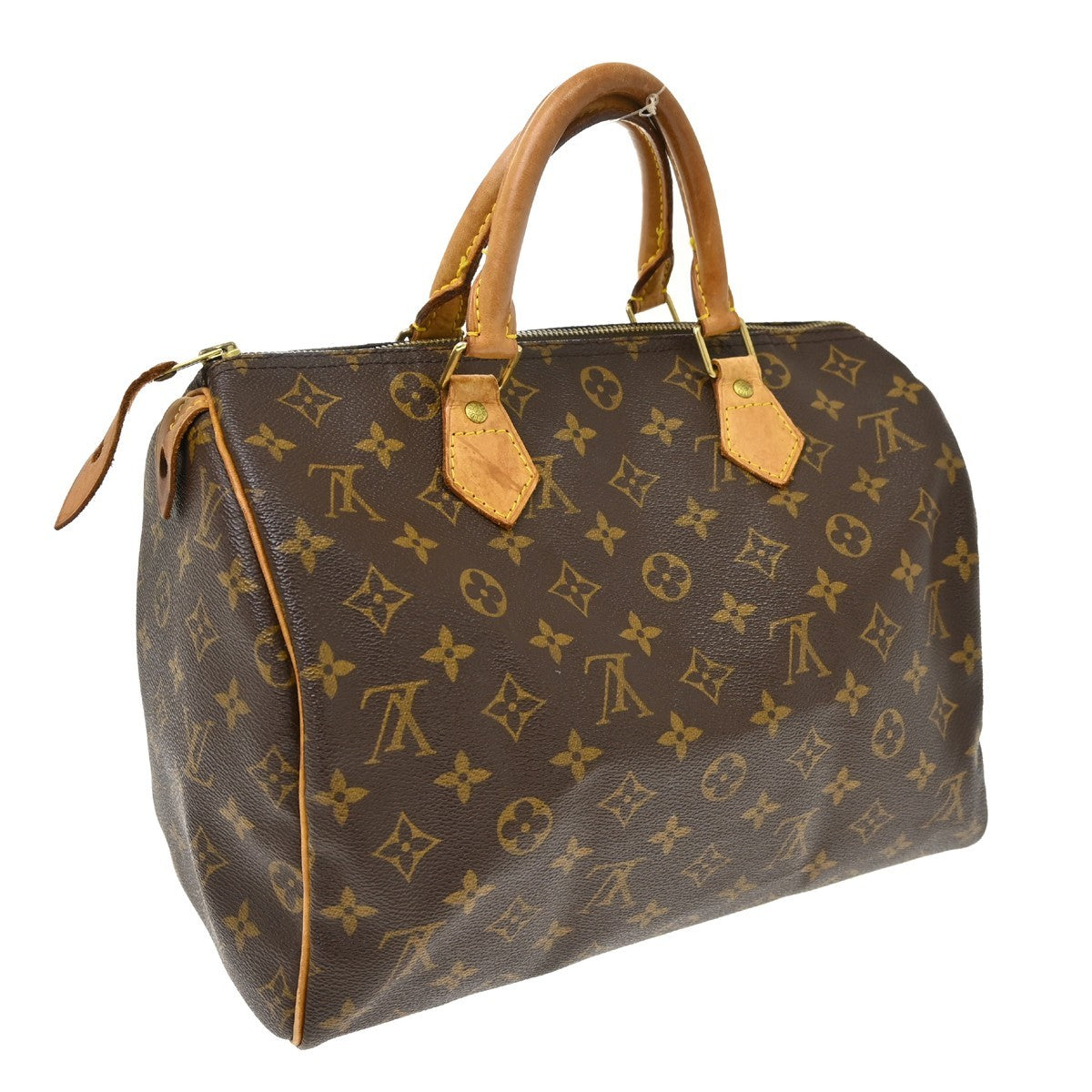 Louis Vuitton Speedy Monogram Brown Canvas Handbag (Pre-Owned)