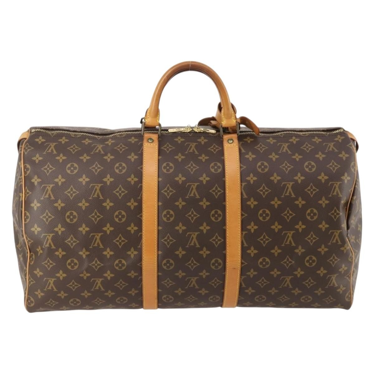 Louis Vuitton Keepall Monogram Canvas Brown Canvas Travel Bag Bag (Pre-Owned)