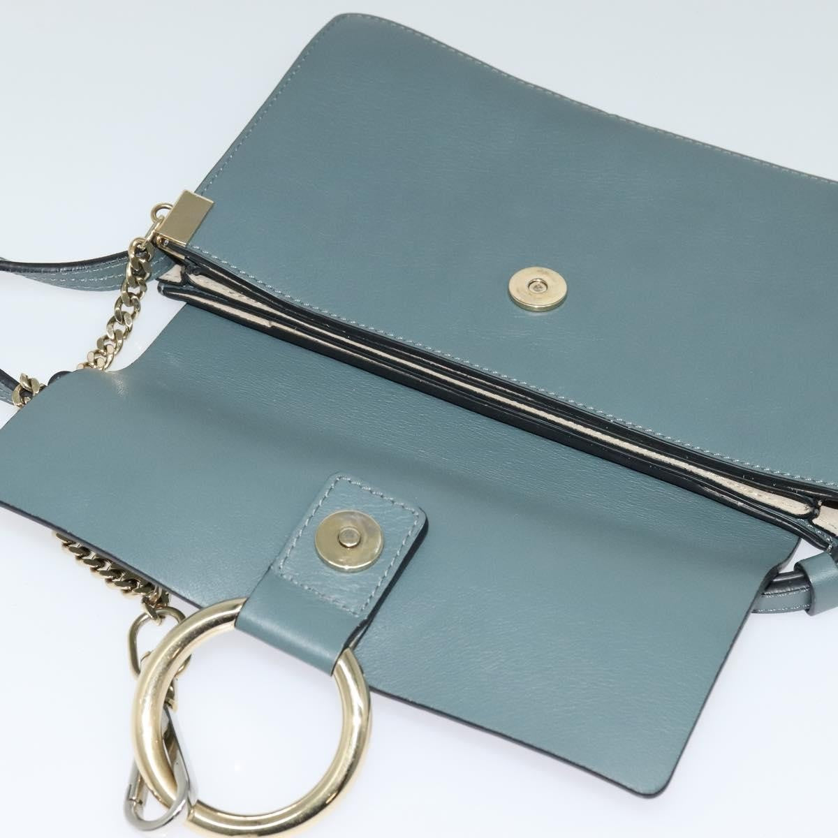 Chloe Faye Leather And Suede Blue Suede Shoulder Bag Bag (Pre-Owned)