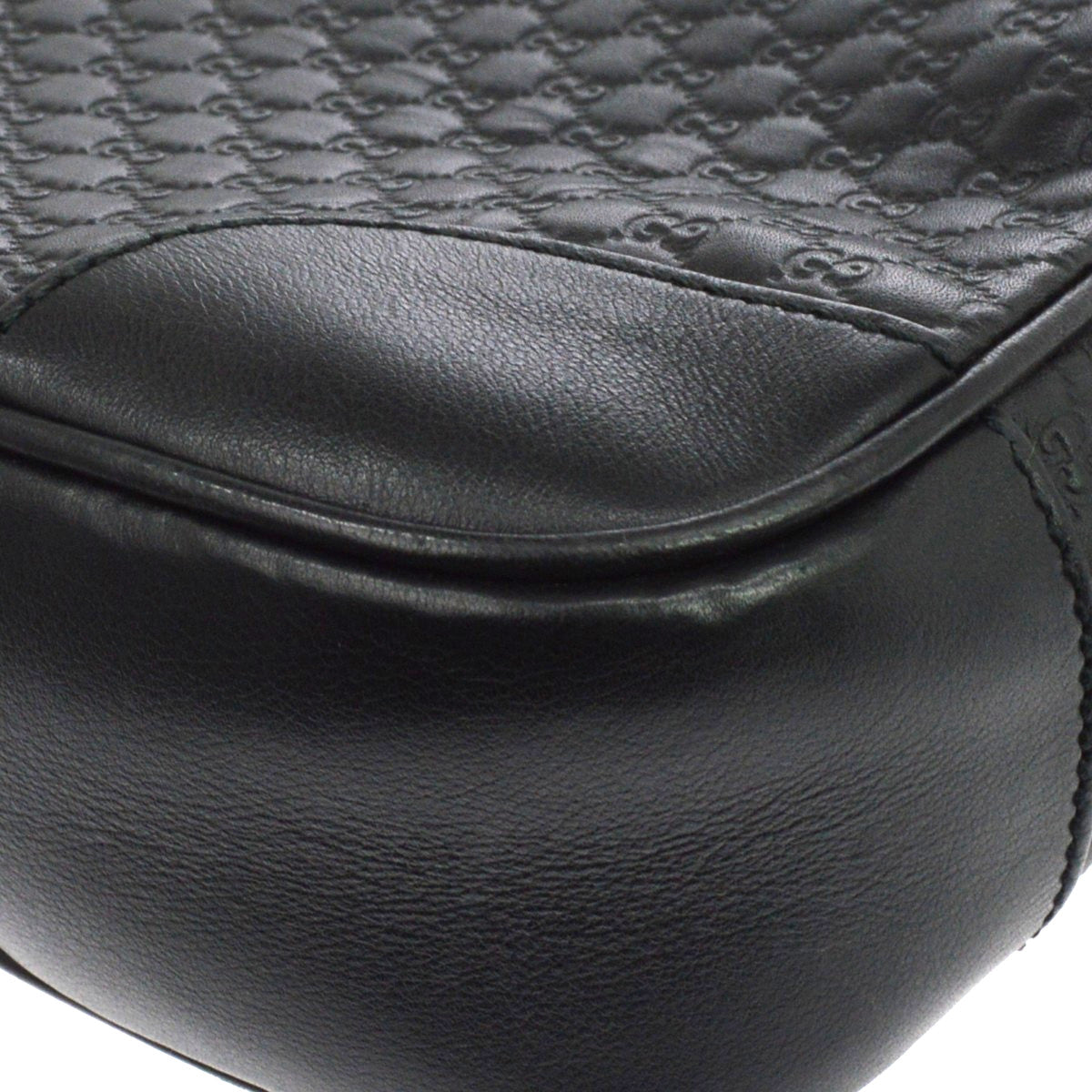 Gucci Bree Disco Microguccissima Leather Black Leather Crossbody Bag Bag (Pre-Owned)