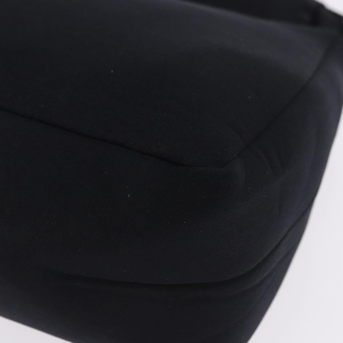 Miu Miu Shoulder Leather Black Nylon Shoulder Bag Bag (Pre-Owned)