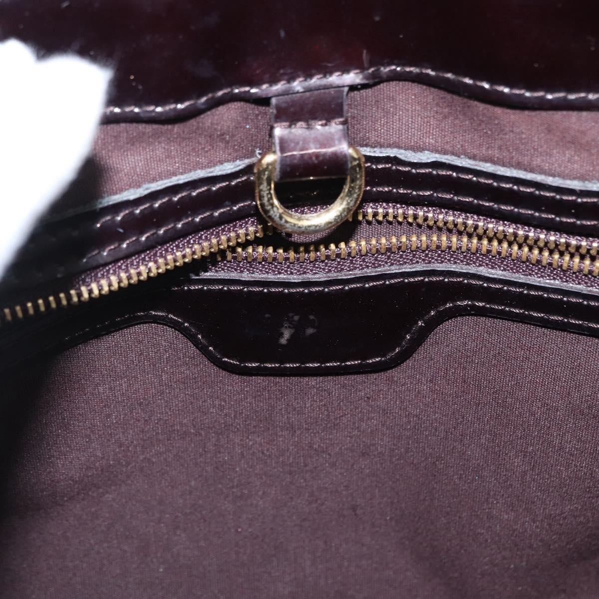 Louis Vuitton Wilshire Monogram Vernis Burgundy Patent_Leather Handbag (Pre-Owned)