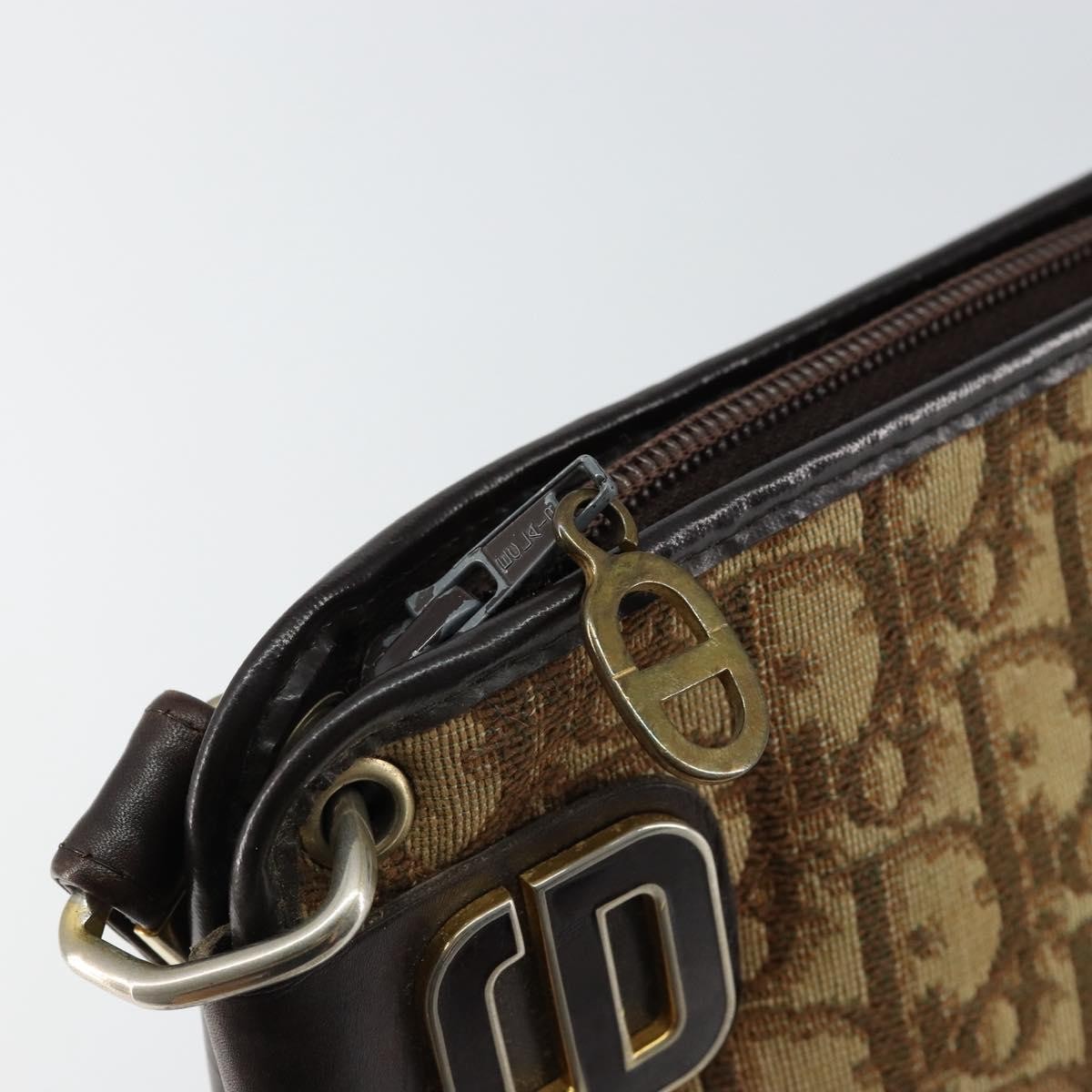 Christian Dior Vintage Trotter Canvas Beige Canvas Shoulder Bag Bag (Pre-Owned)