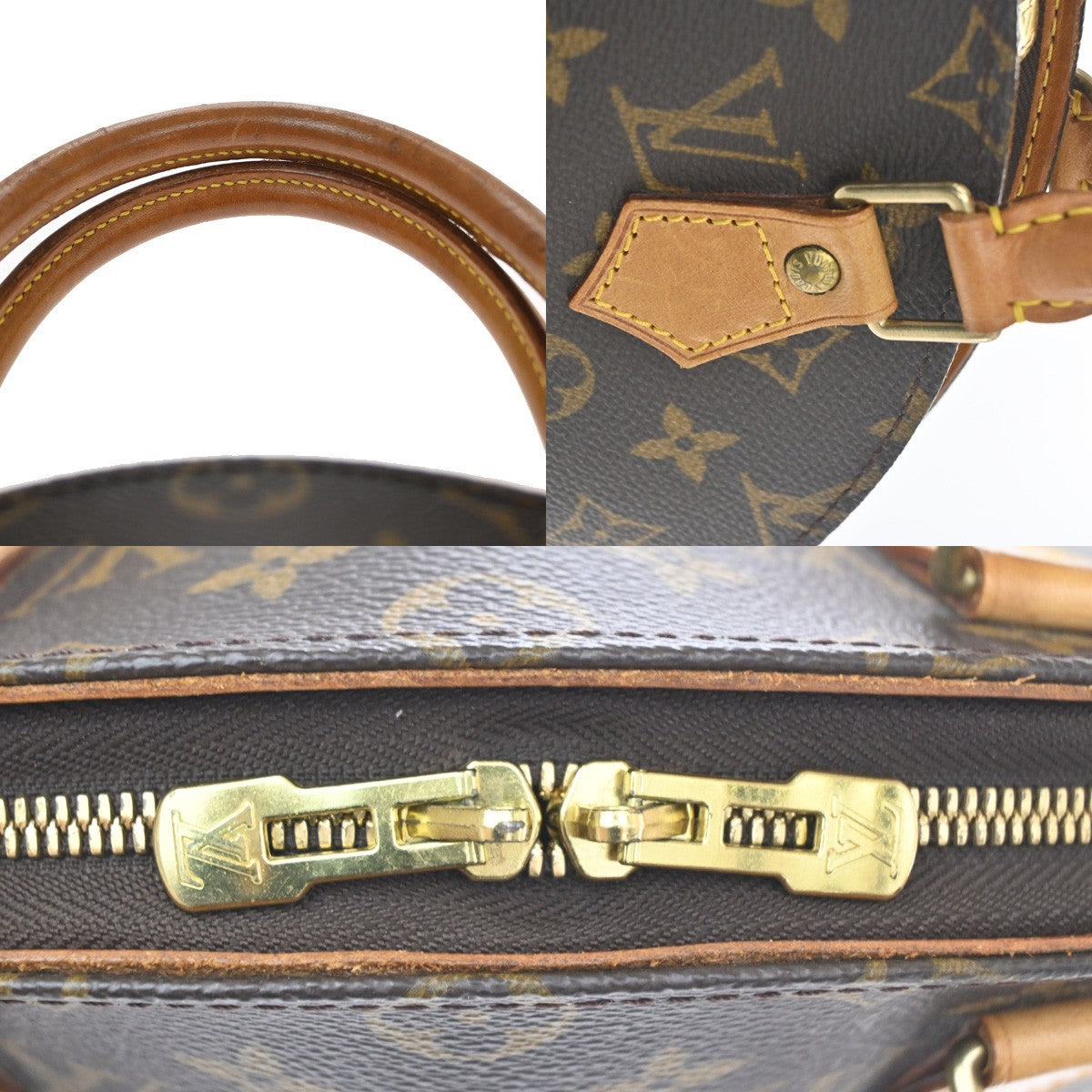 Louis Vuitton Ellipse Monogram Canvas Brown Canvas Handbag (Pre-Owned)