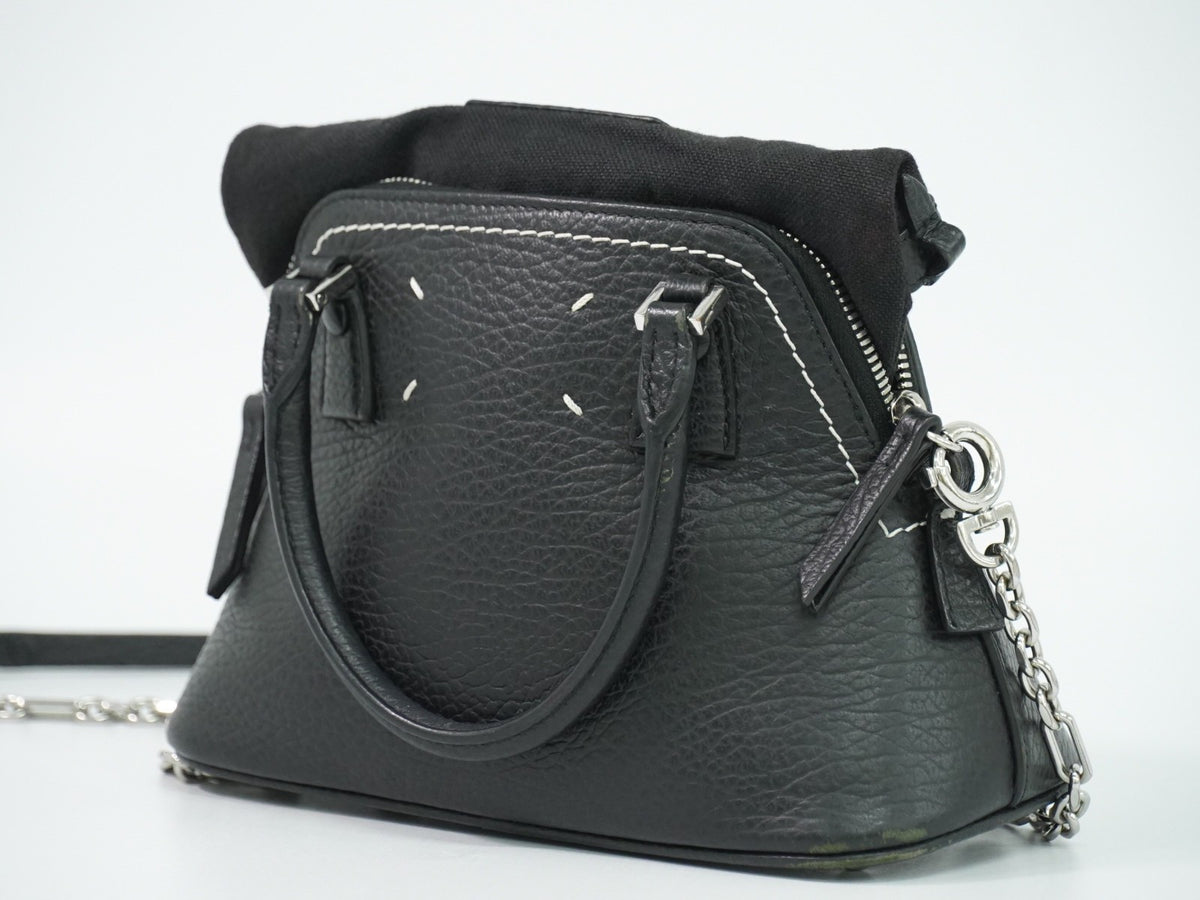 Maison Margiela Femme Micro Sac 5Ac Leather Black Leather Shoulder Bag Bag (Pre-Owned)