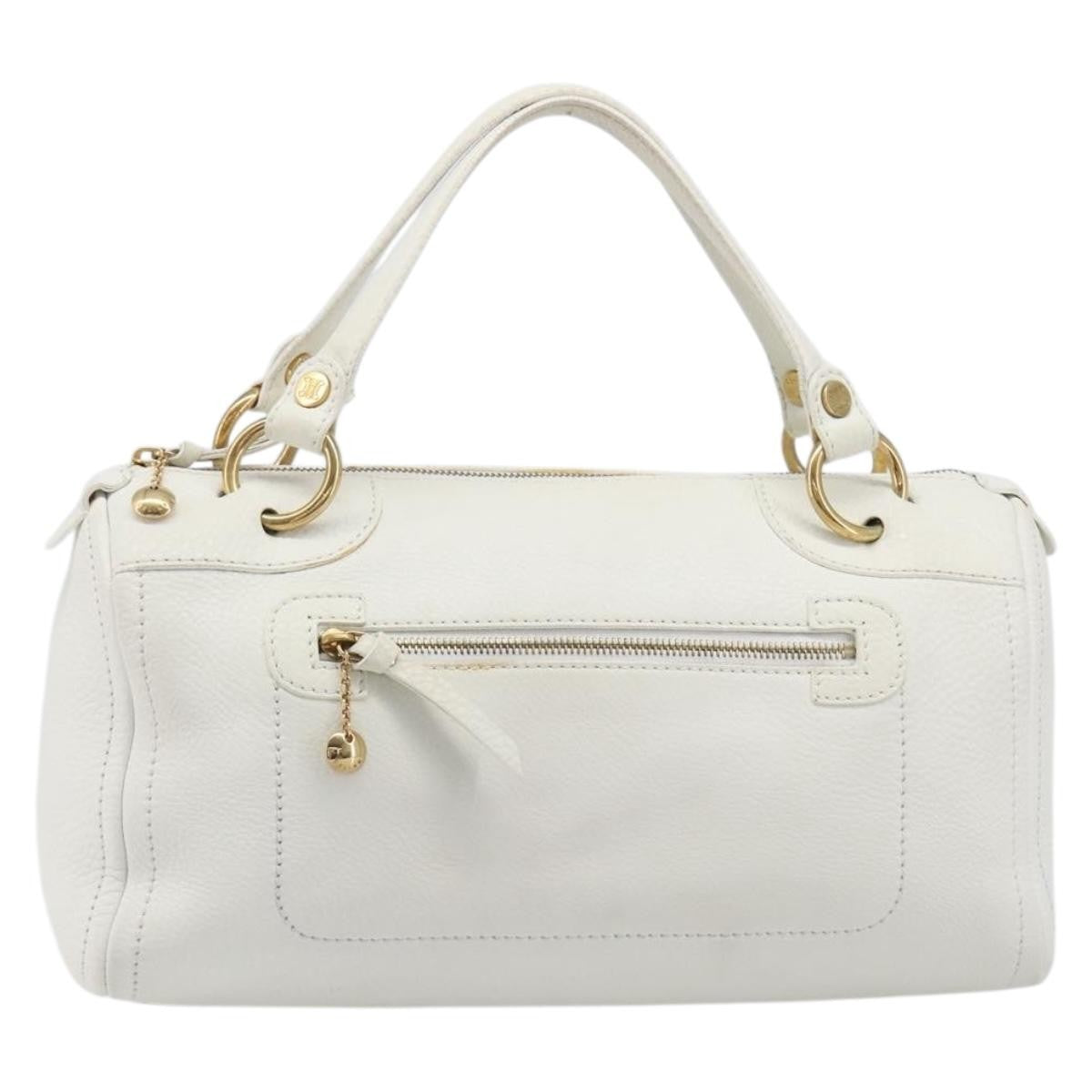 Celine Handbag Leather White Leather Handbag (Pre-Owned)
