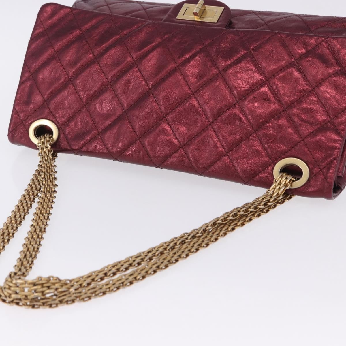 Chanel Reissue 2.55 Flap Quilted Lambskin Red Leather Handbag (Pre-Owned)