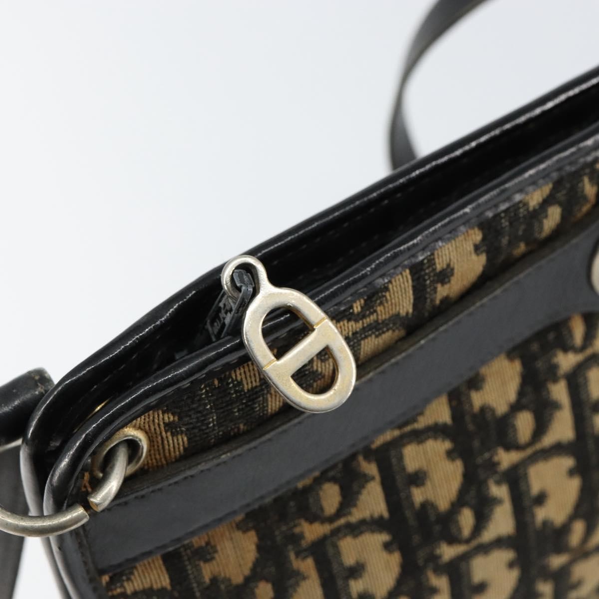 Christian Dior Vintage Trotter Canvas Navy Canvas Shoulder Bag Bag (Pre-Owned)