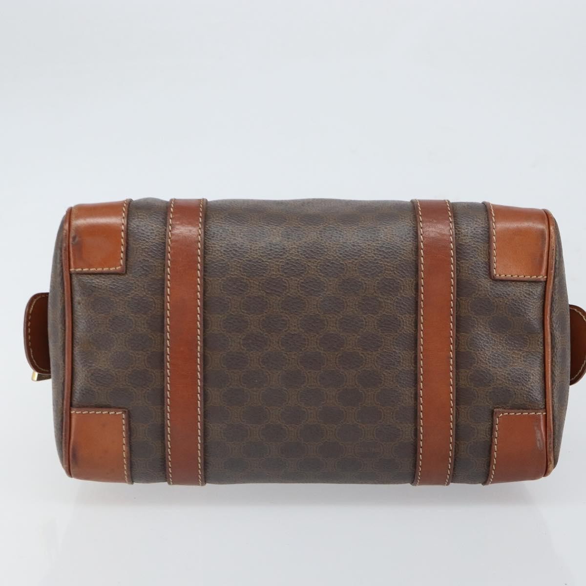 Celine Vintage Macadam Shopper Coated Canvas Brown Pvc Tote Bag Bag (Pre-Owned)