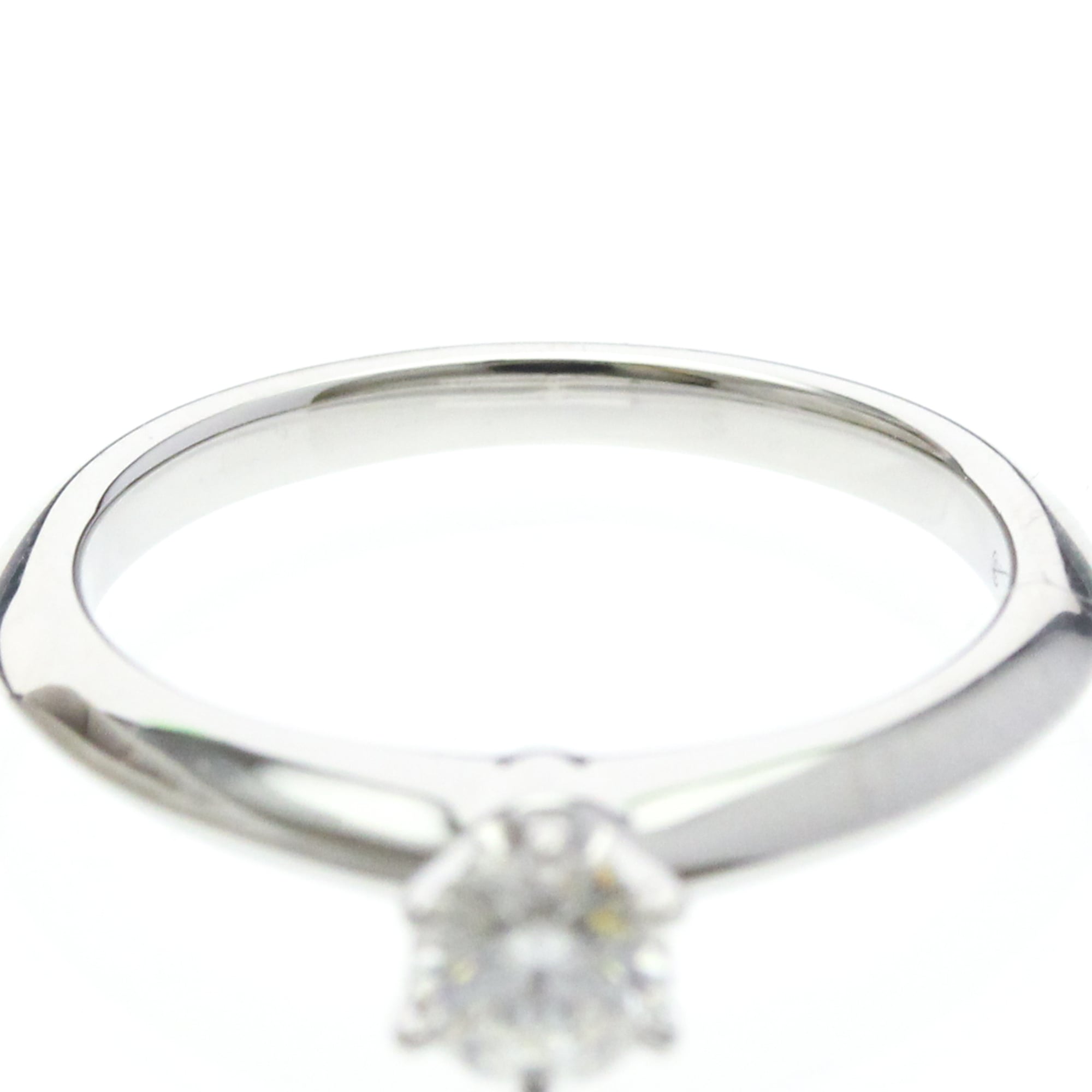 Tiffany & Co. Tiffany Setting Solitaire Platinum With Diamond Silver Platinum Ring Jewelry (Pre-Owned)
