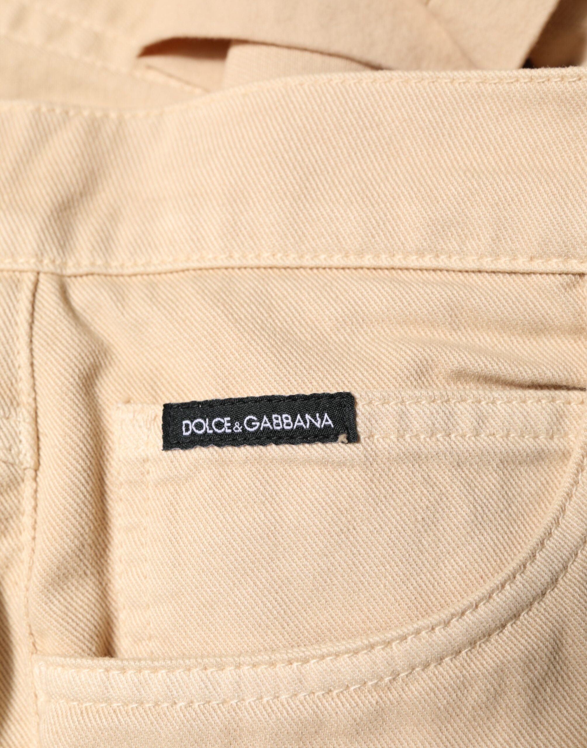 Dolce & Gabbana Beige Cotton Skinny Regular Men Denim Men's Jeans (Pre-Owned)