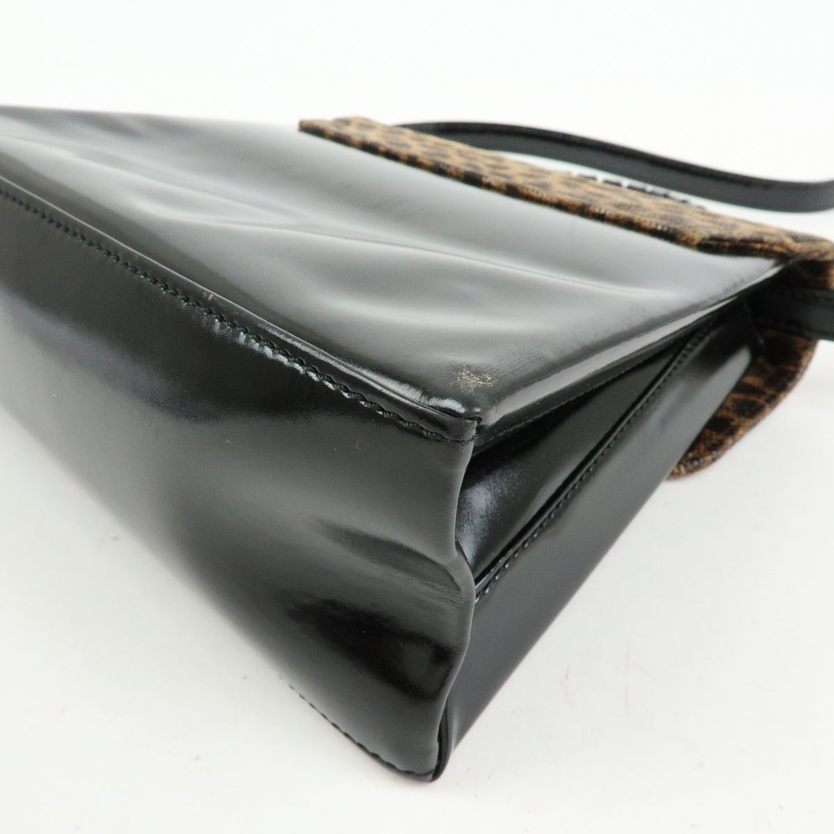 Loewe Vintage Velazquez Top Handle Leather Black Patent_Leather Handbag (Pre-Owned)