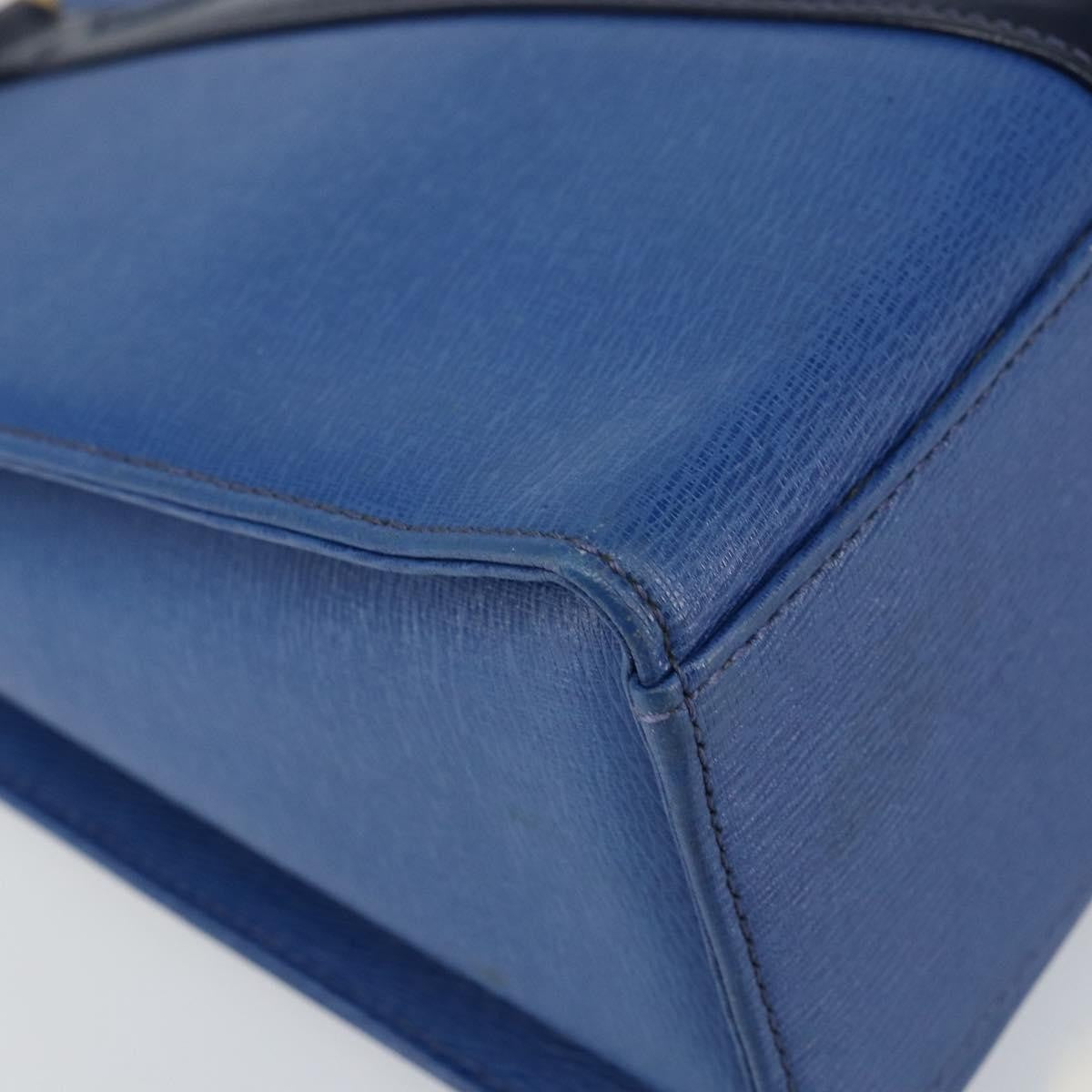 Burberry Vintage Leather Blue Leather Handbag (Pre-Owned)