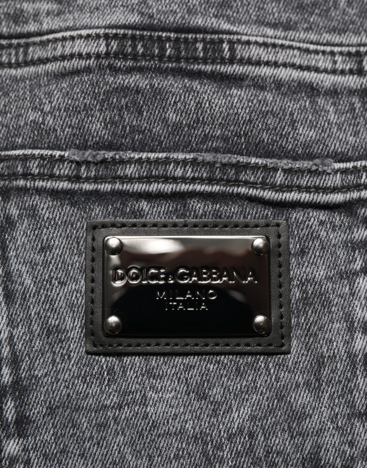 Dolce & Gabbana Gray Cotton Slim Fit Denim Trouser Men's Jeans