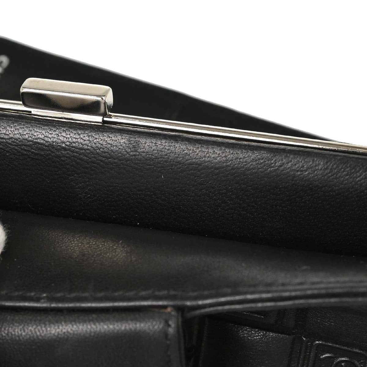 Chanel Lucky Symbols French Embossed Quilted Leather Black Leather Wallets Accessory (Pre-Owned)