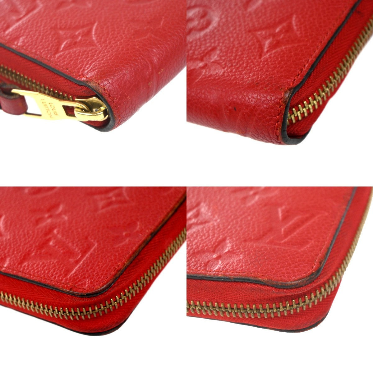 Louis Vuitton Portefeuille Zippy Monogramme Empreinte Monogramme Empreinte Red Leather Wallets Accessory (Pre-Owned)