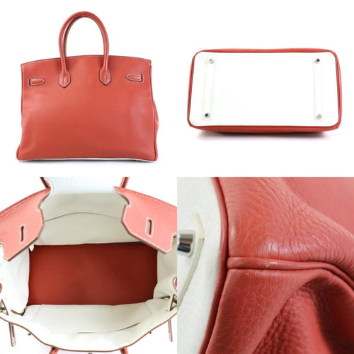 Hermès Birkin 35 White Leather Handbag (Pre-Owned)
