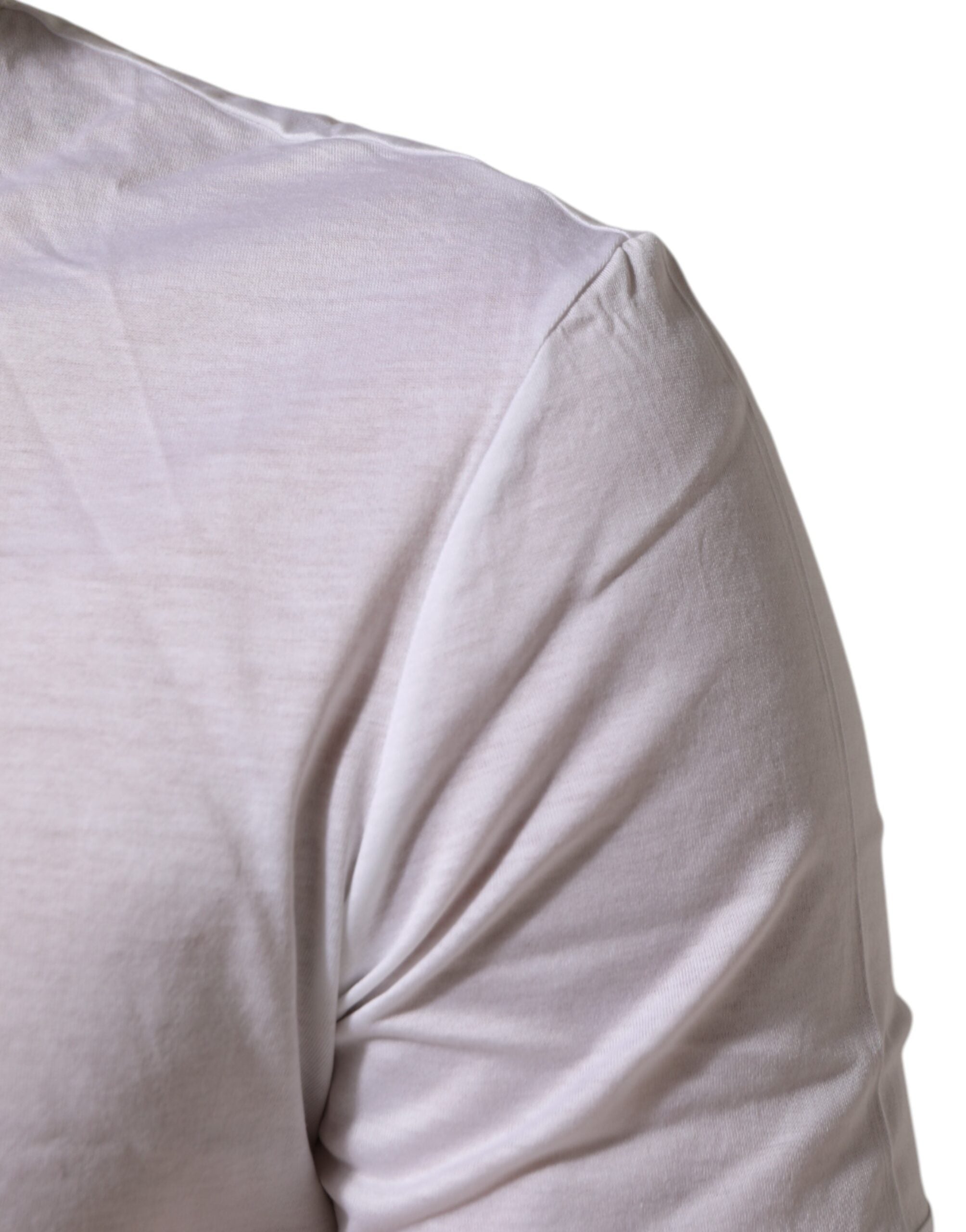 Dolce & Gabbana White Cotton Crew Neck Underwear Tee Men's T-shirt (Pre-Owned)