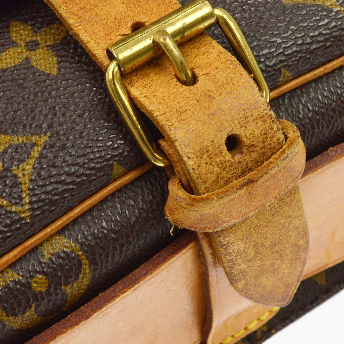 Louis Vuitton Cartouchiere Monogram Canvas Brown Canvas Handbag (Pre-Owned)