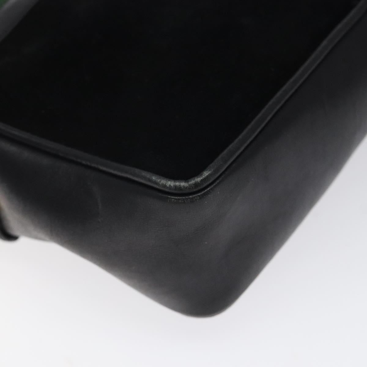Gucci Sherry Line Shoulder Suede Black Suede Handbag (Pre-Owned)